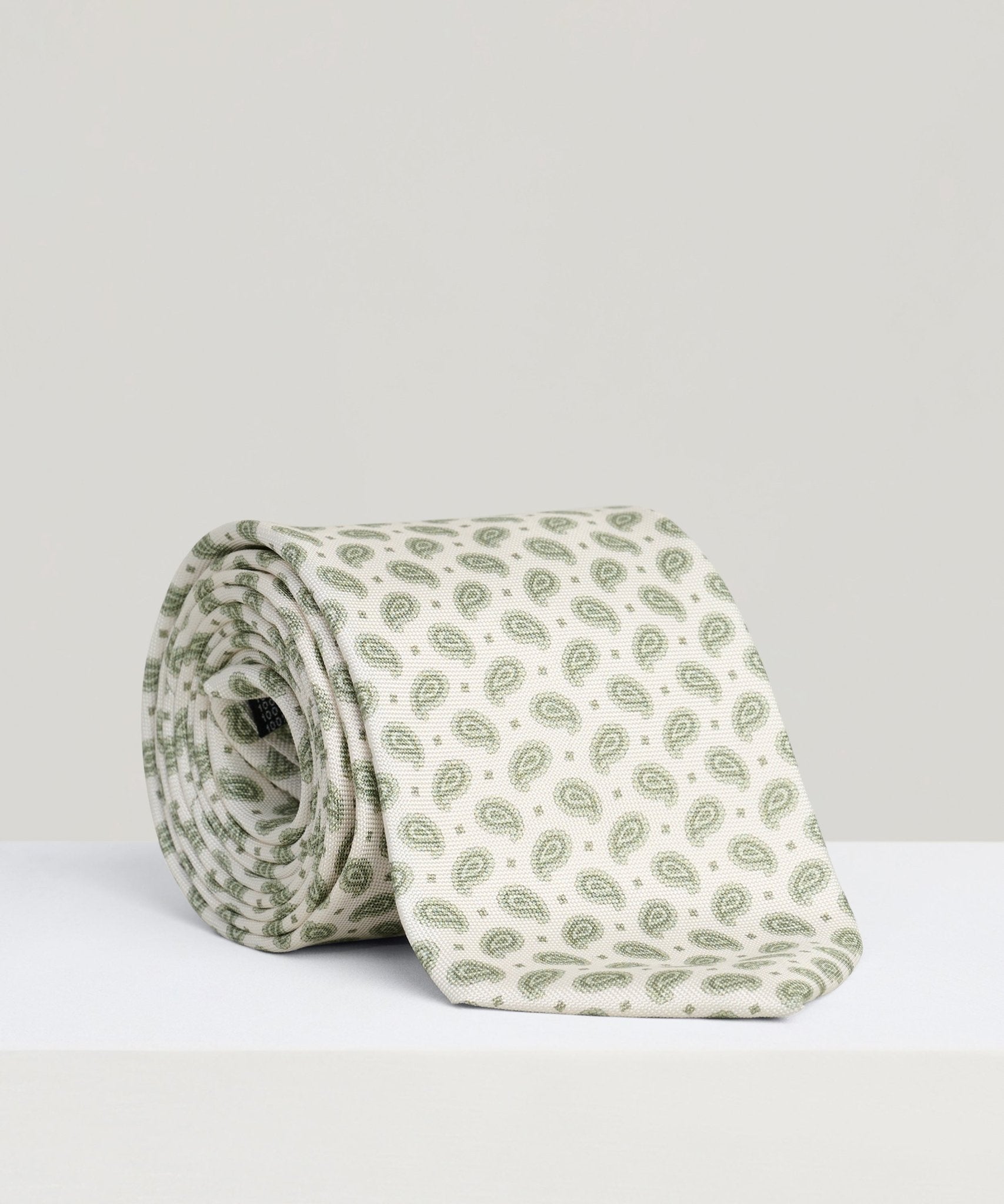 SOCI3TY Das zijde lichtgroen paisley - THE SOCIETY SHOP