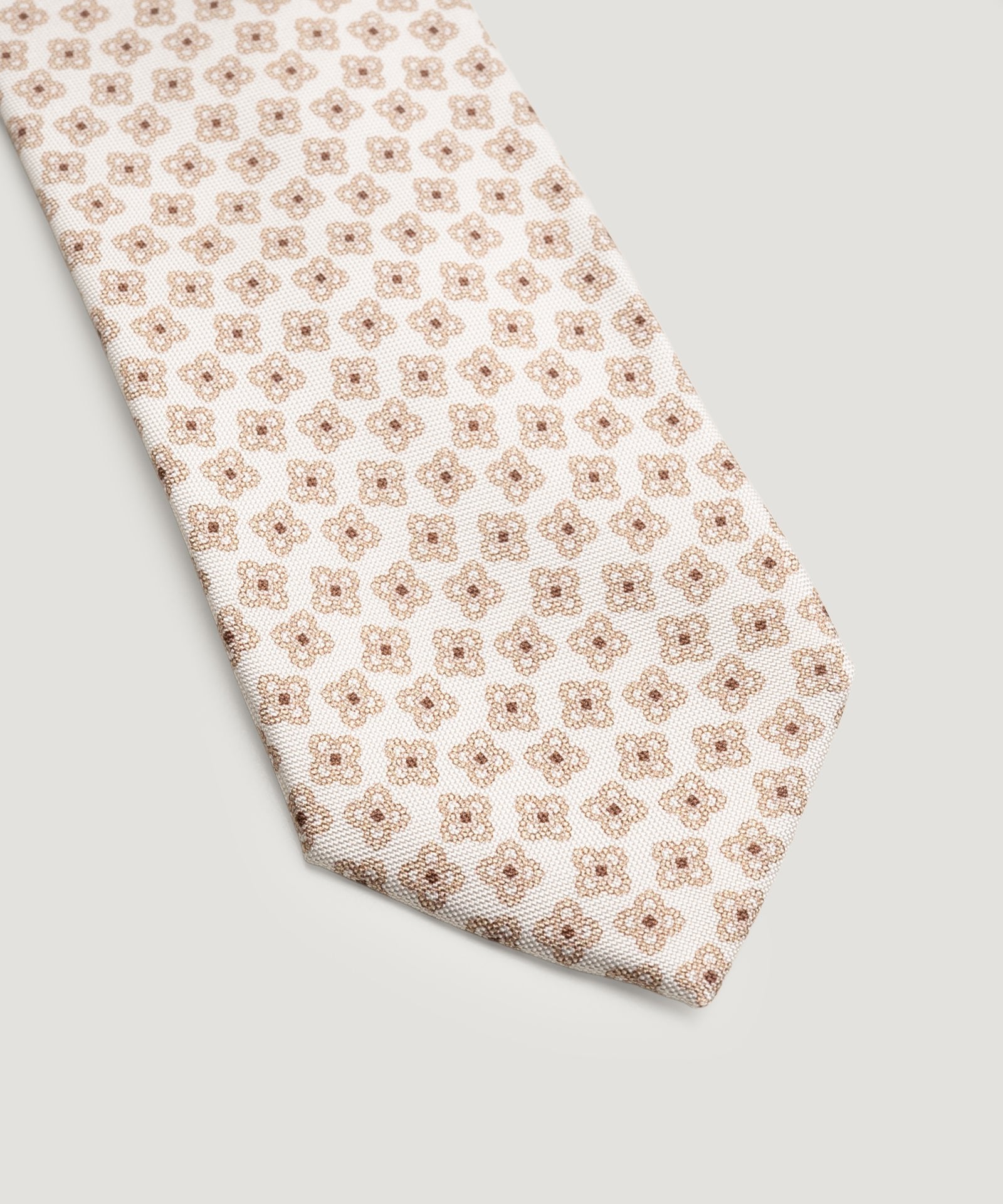 SOCI3TY Limited Fashion Das zijde/katoen bloemendessin bruin - THE SOCIETY SHOP