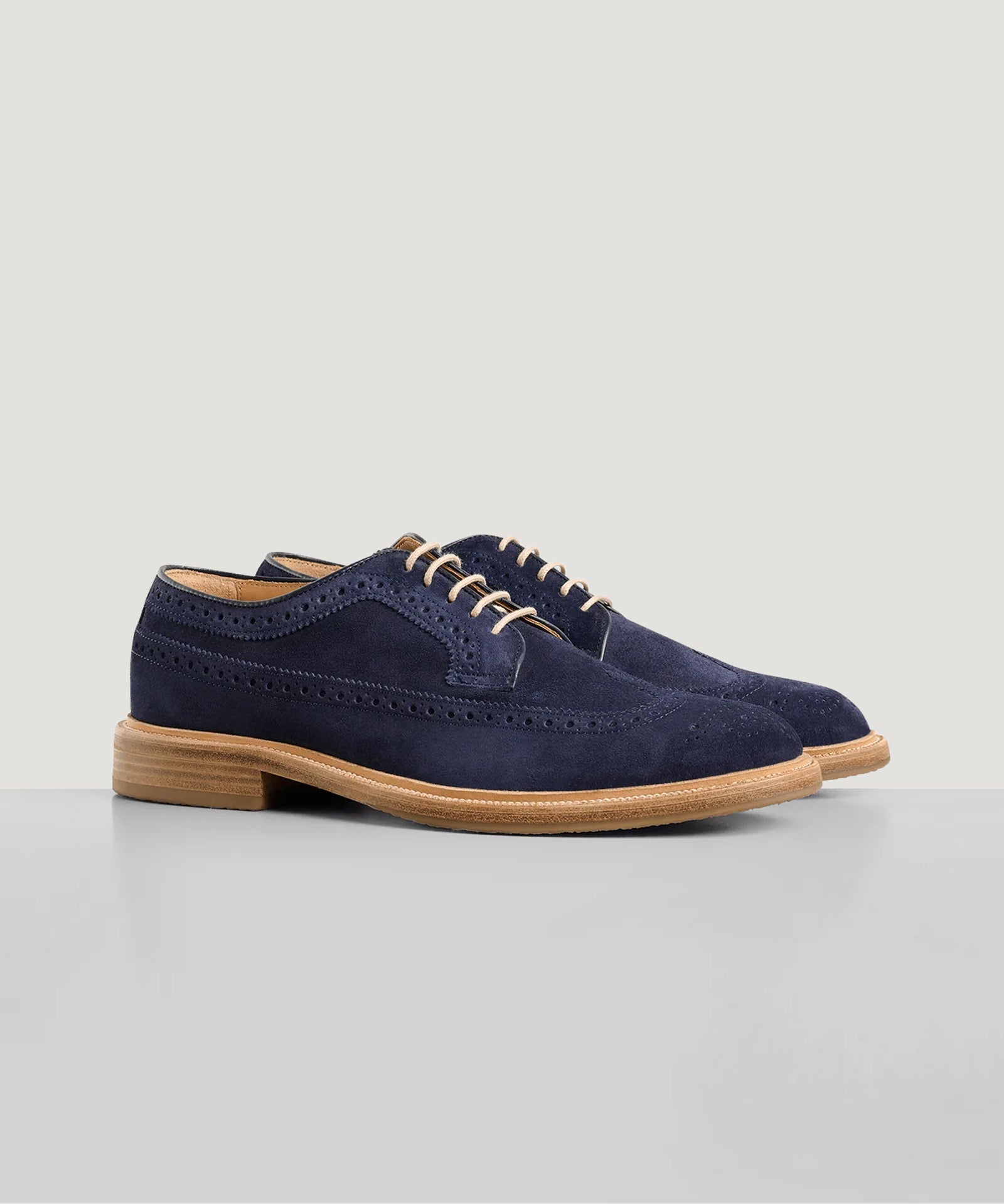SOCI3TY Derby schoenen navy suède - The Society Shop