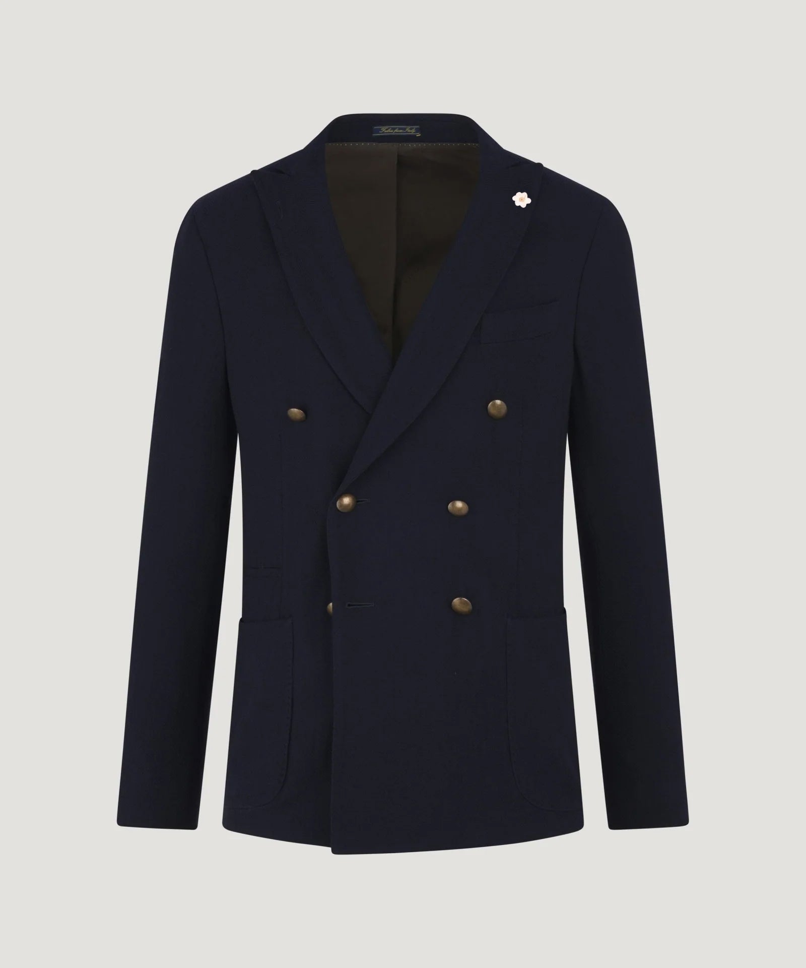 SOCI3TY Limited Double - breasted colbert wol donkerblauw (woven by Angelico) - THE SOCIETY SHOP