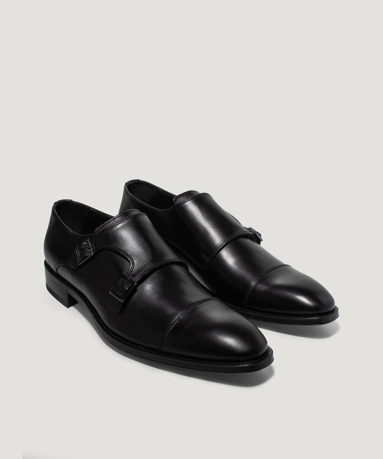 SOCI3TY Limited Fashion Double monk gespschoen kalfsleer zwart - THE SOCIETY SHOP