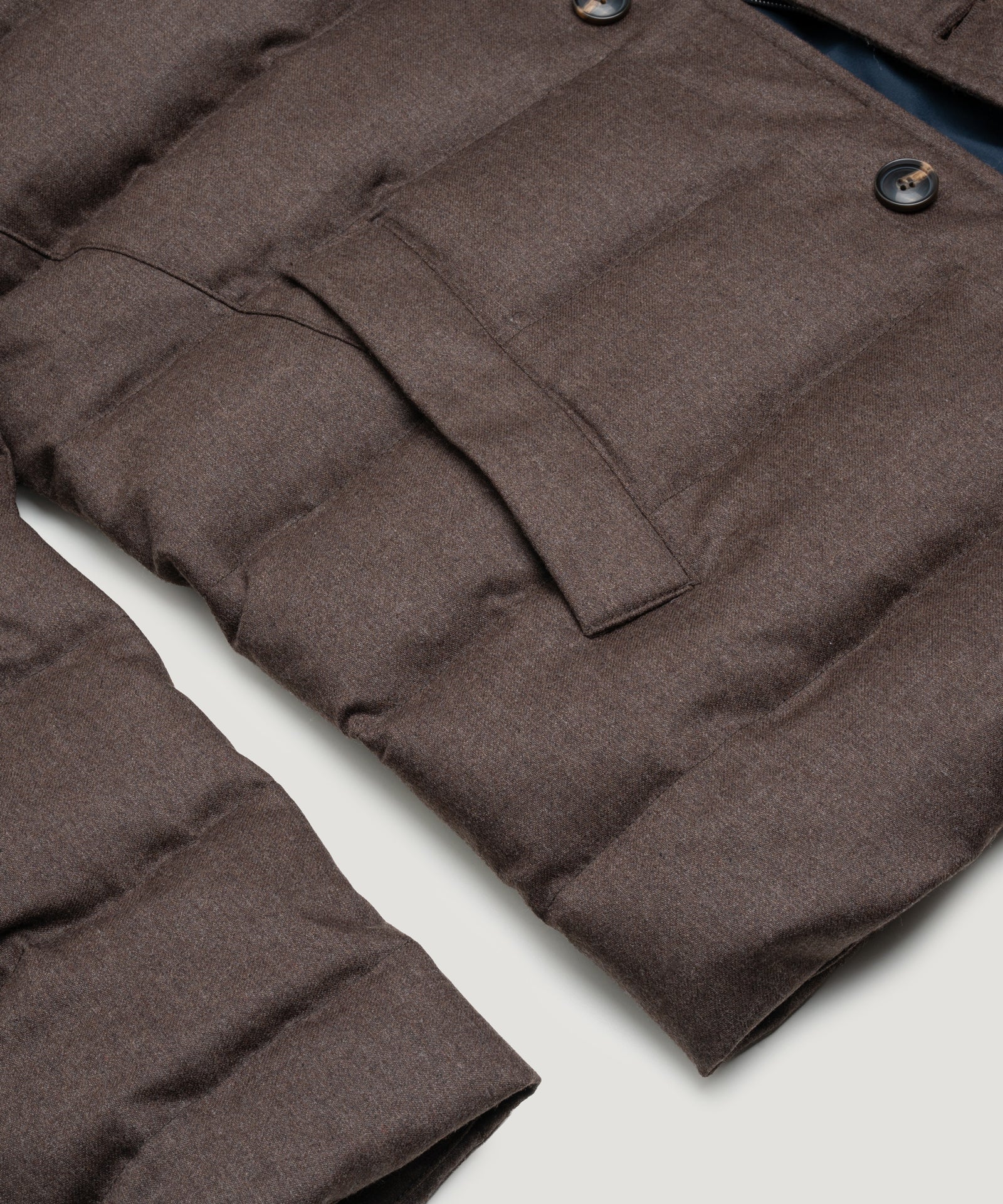 SOCI3TY Limited Fashion Down jacket scheerwol/kasjmier bruin - THE SOCIETY SHOP