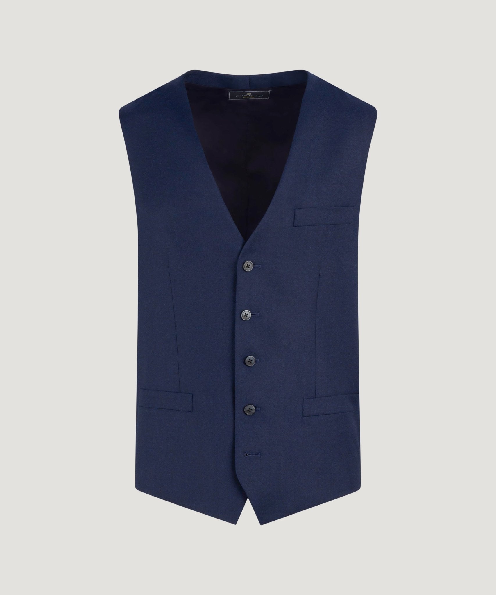 SOCI3TY Limited Driedelig pak Super 130's wol donkerblauw - THE SOCIETY SHOP