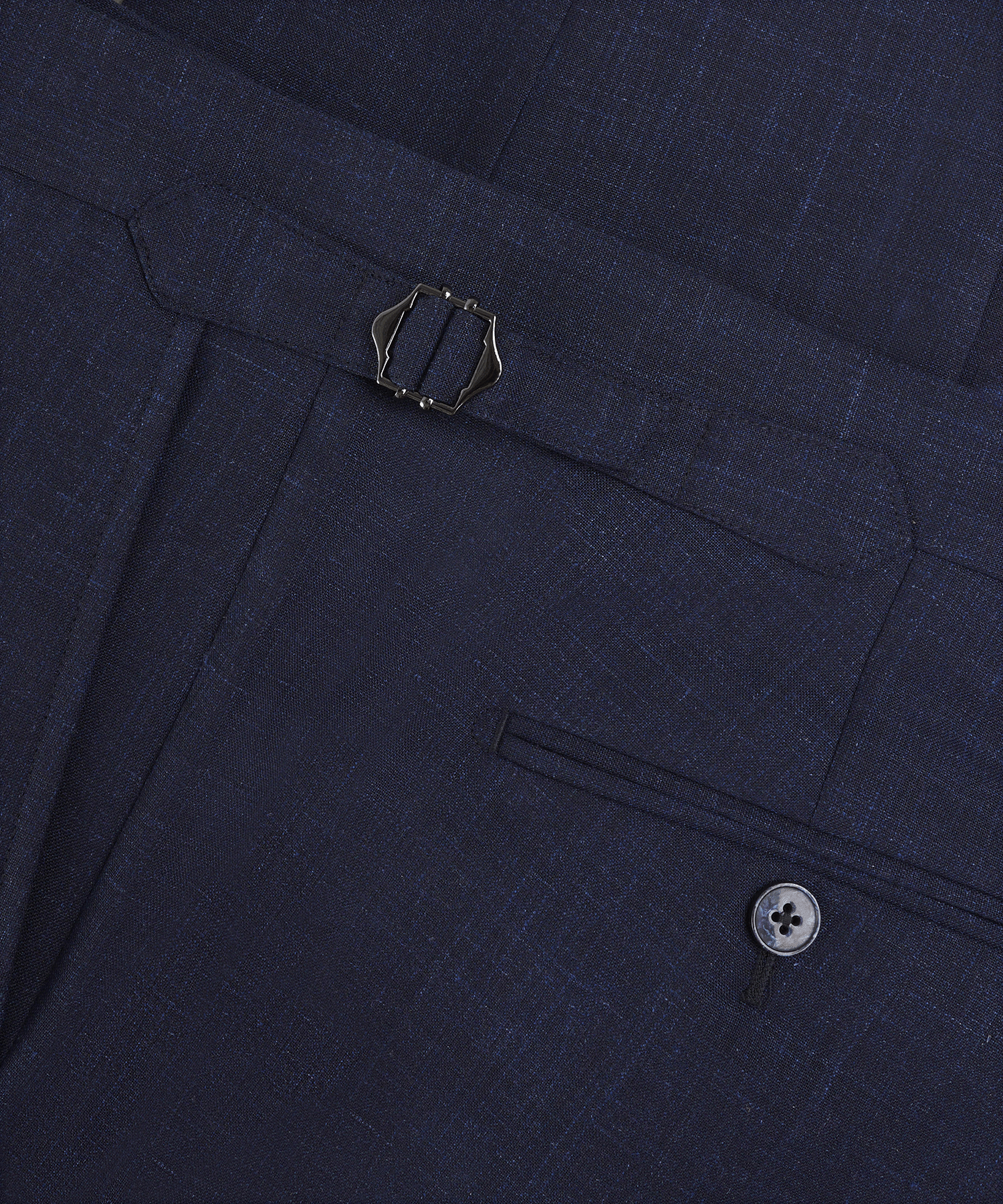 SOCI3TY Driedelig pak wol/linnen/zijde donkerblauw - The Society Shop