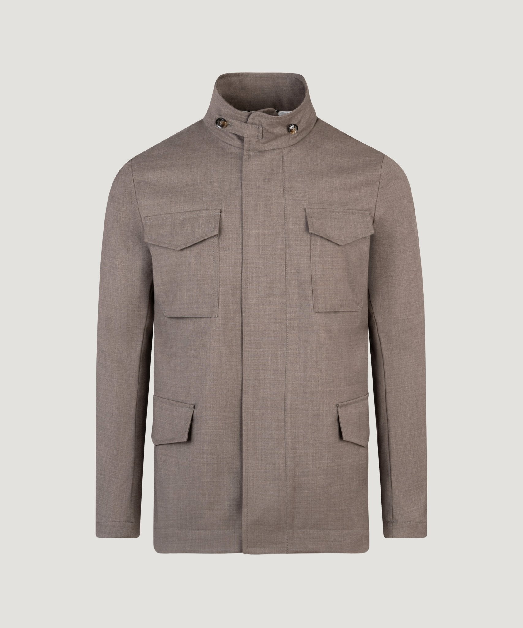 SOCI3TY Limited Fashion Field jacket wol Green Storm System® bruin - THE SOCIETY SHOP