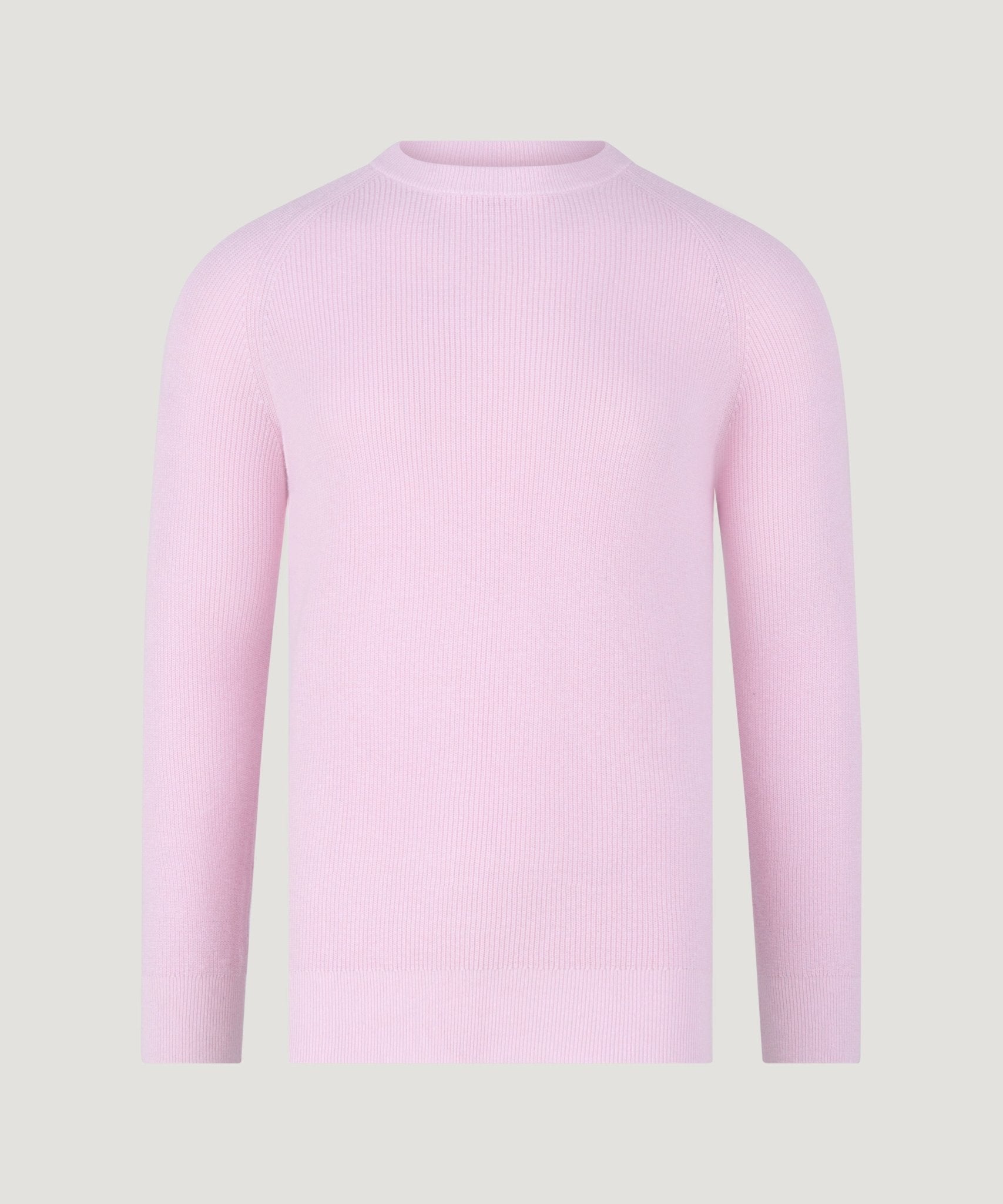 SOCI3TY Fisherman ribbed trui crewneck katoen linnen roze - THE SOCIETY SHOP