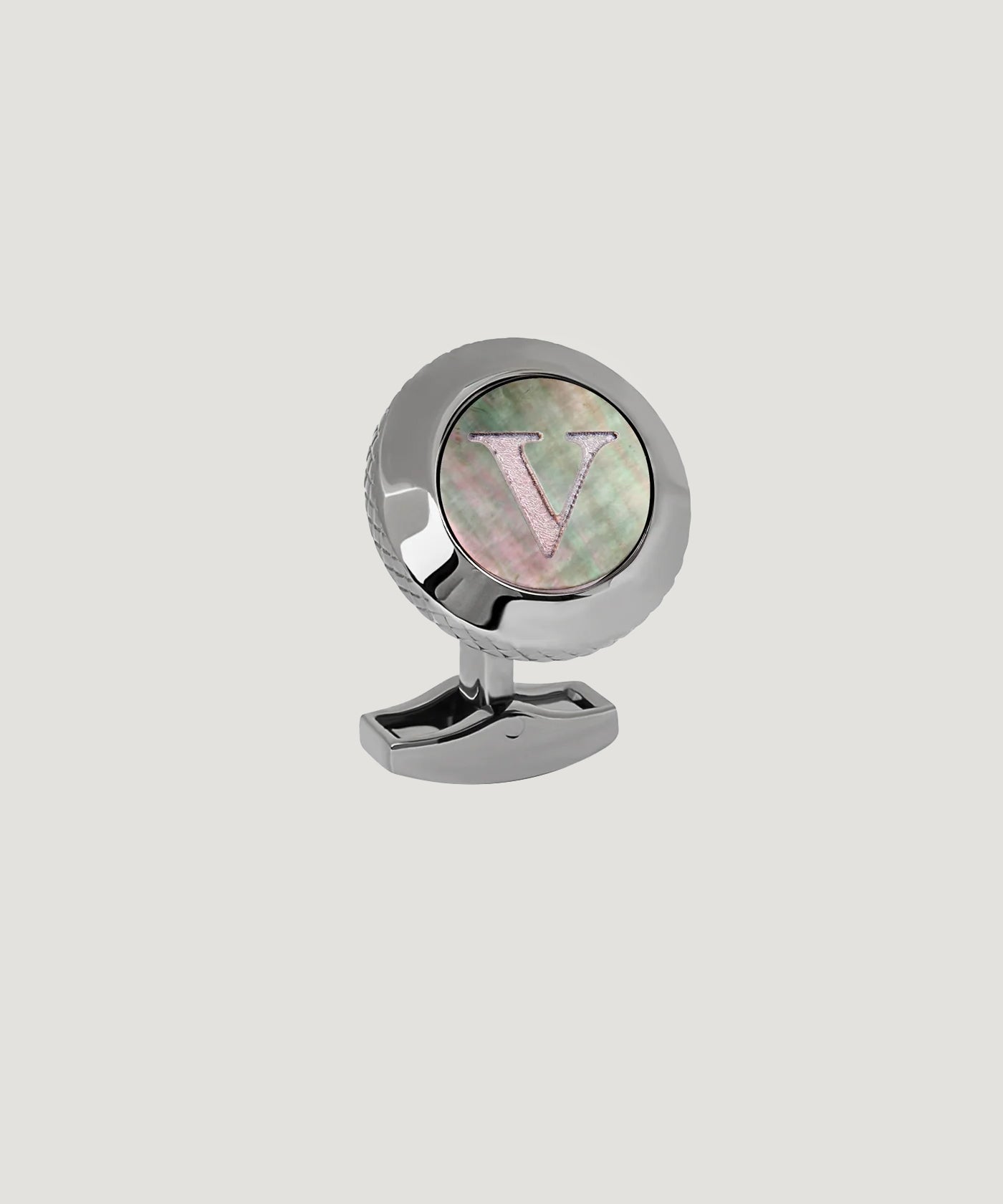 Tateossian Gepersonaliseerde manchetknoop initialen - V - The Society Shop