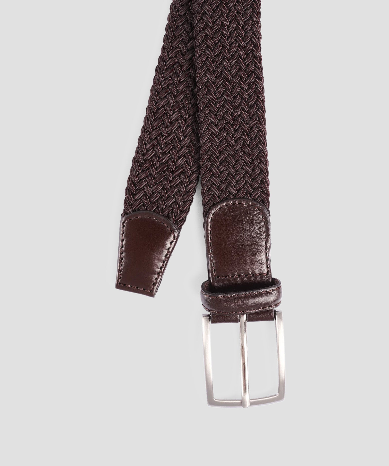 Profuomo Gevlochten riem elastiek bruin - The Society Shop