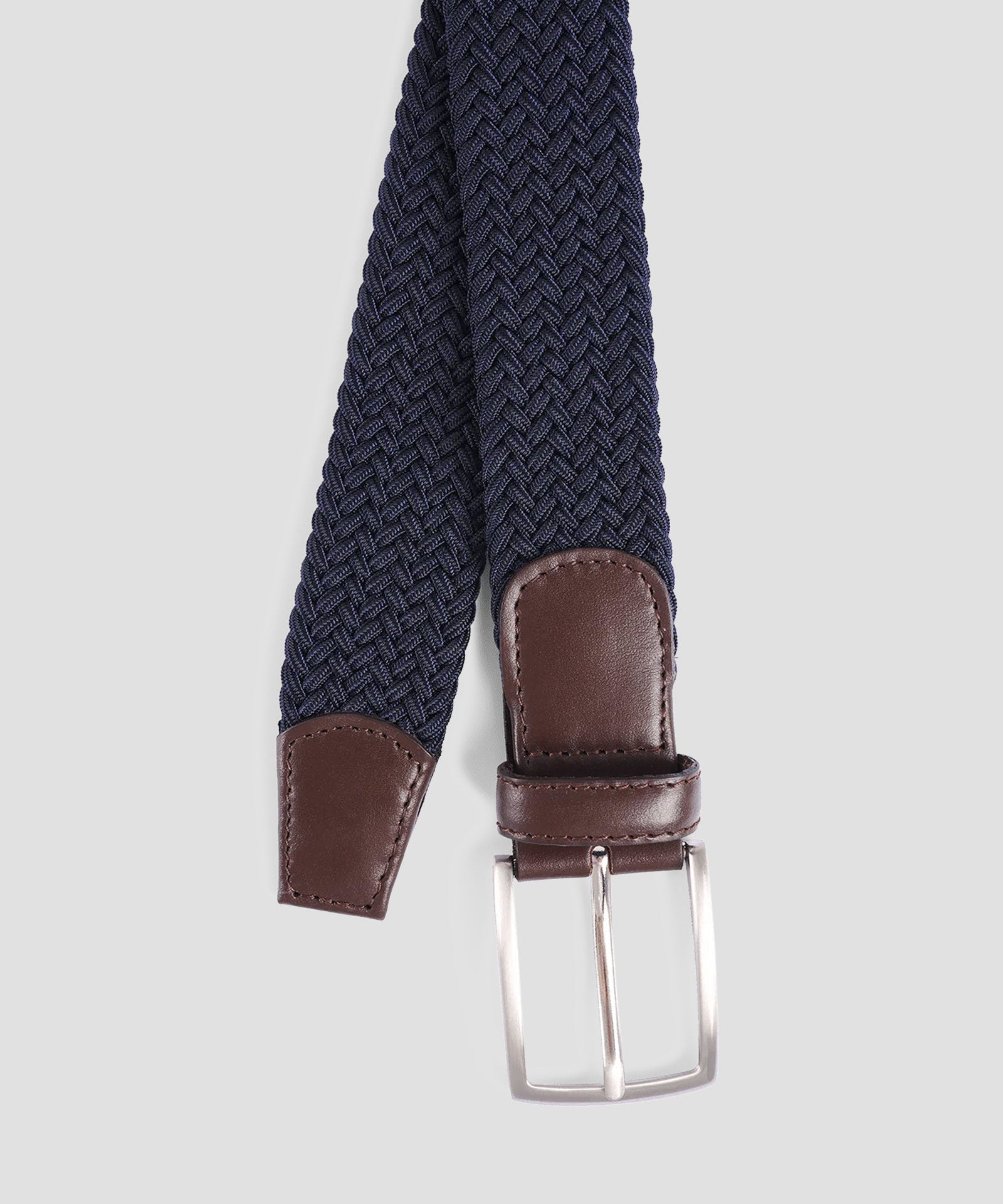 Profuomo Gevlochten riem elastiek donkerblauw - The Society Shop