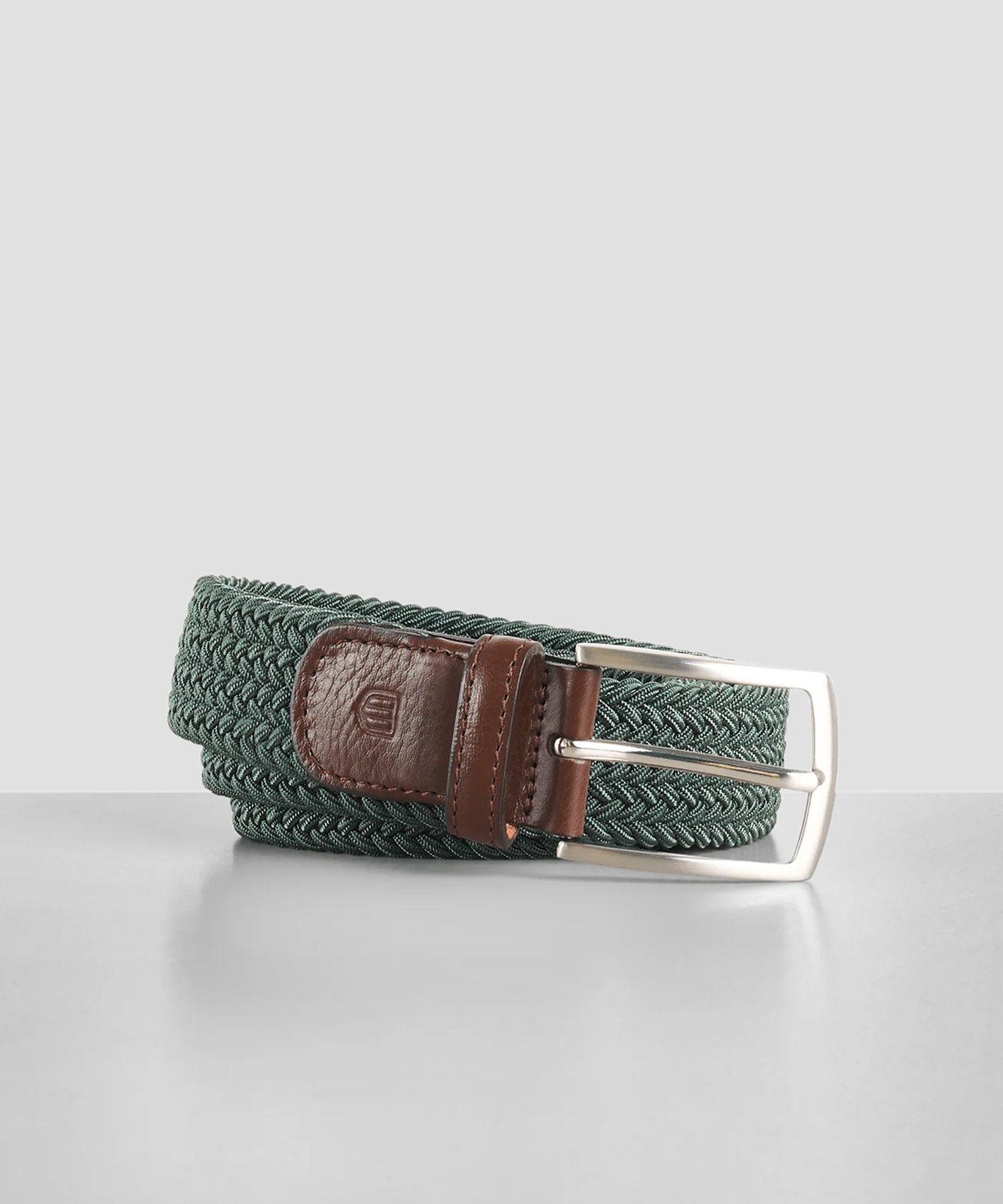 Profuomo Gevlochten riem elastiek groen - The Society Shop