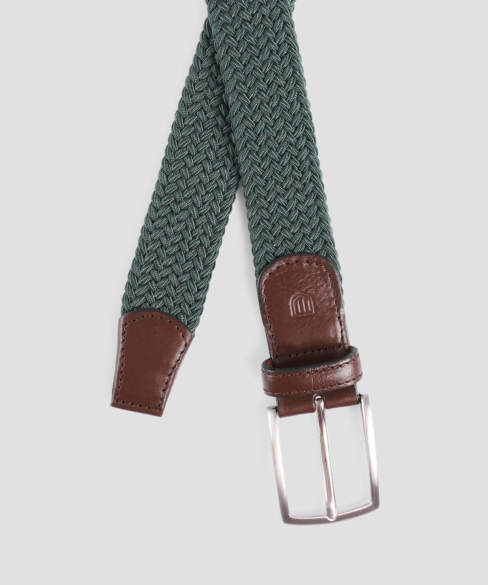 Profuomo Gevlochten riem elastiek groen - The Society Shop