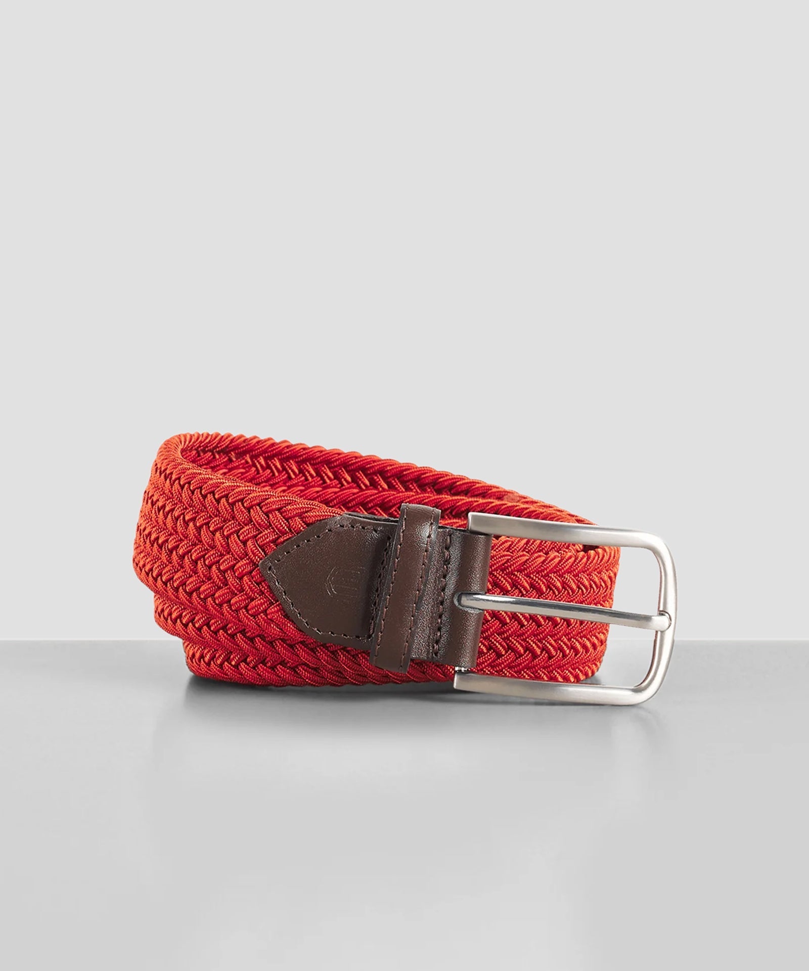 Profuomo Gevlochten riem elastiek rood - The Society Shop