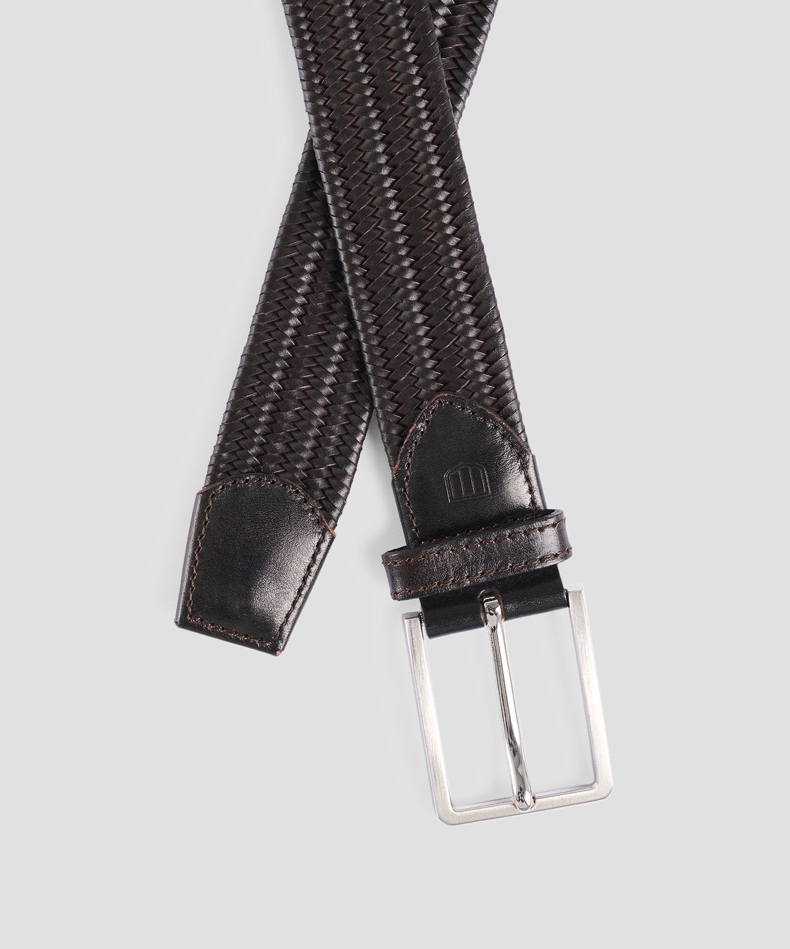 Profuomo Gevlochten riem leer bruin - The Society Shop