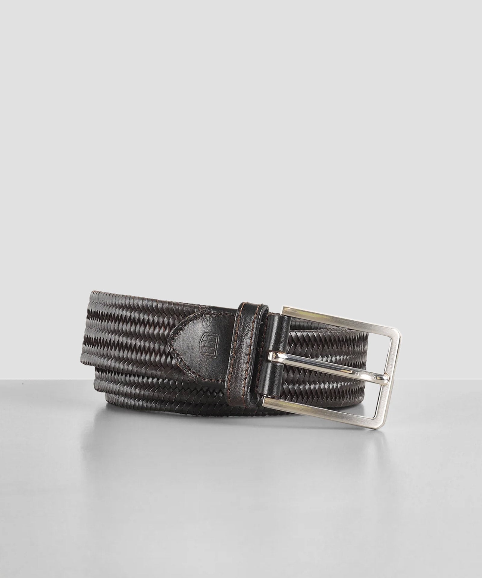 Profuomo Gevlochten riem leer bruin - The Society Shop