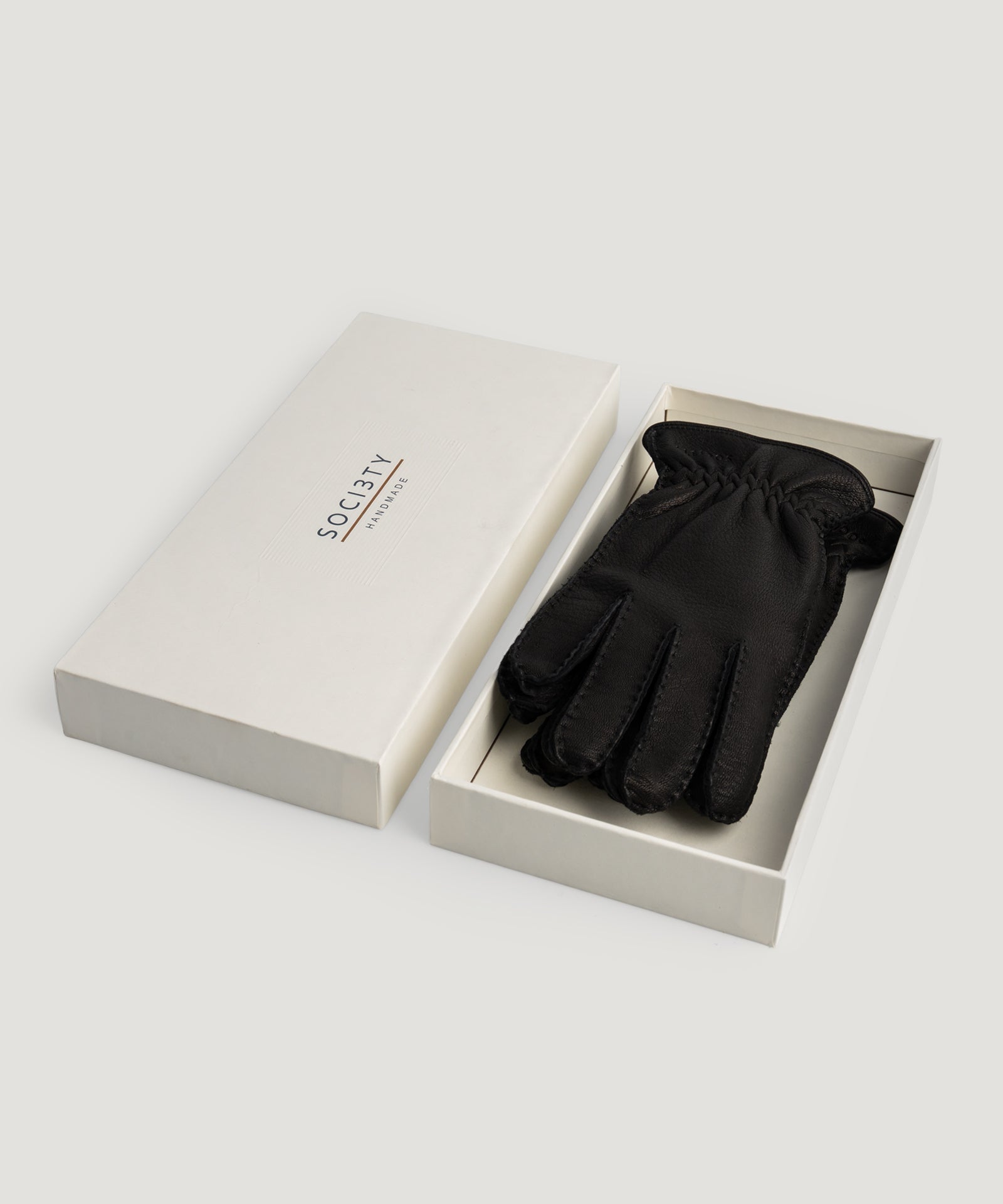 SOCI3TY Handmade Handschoenen leer zwart - THE SOCIETY SHOP