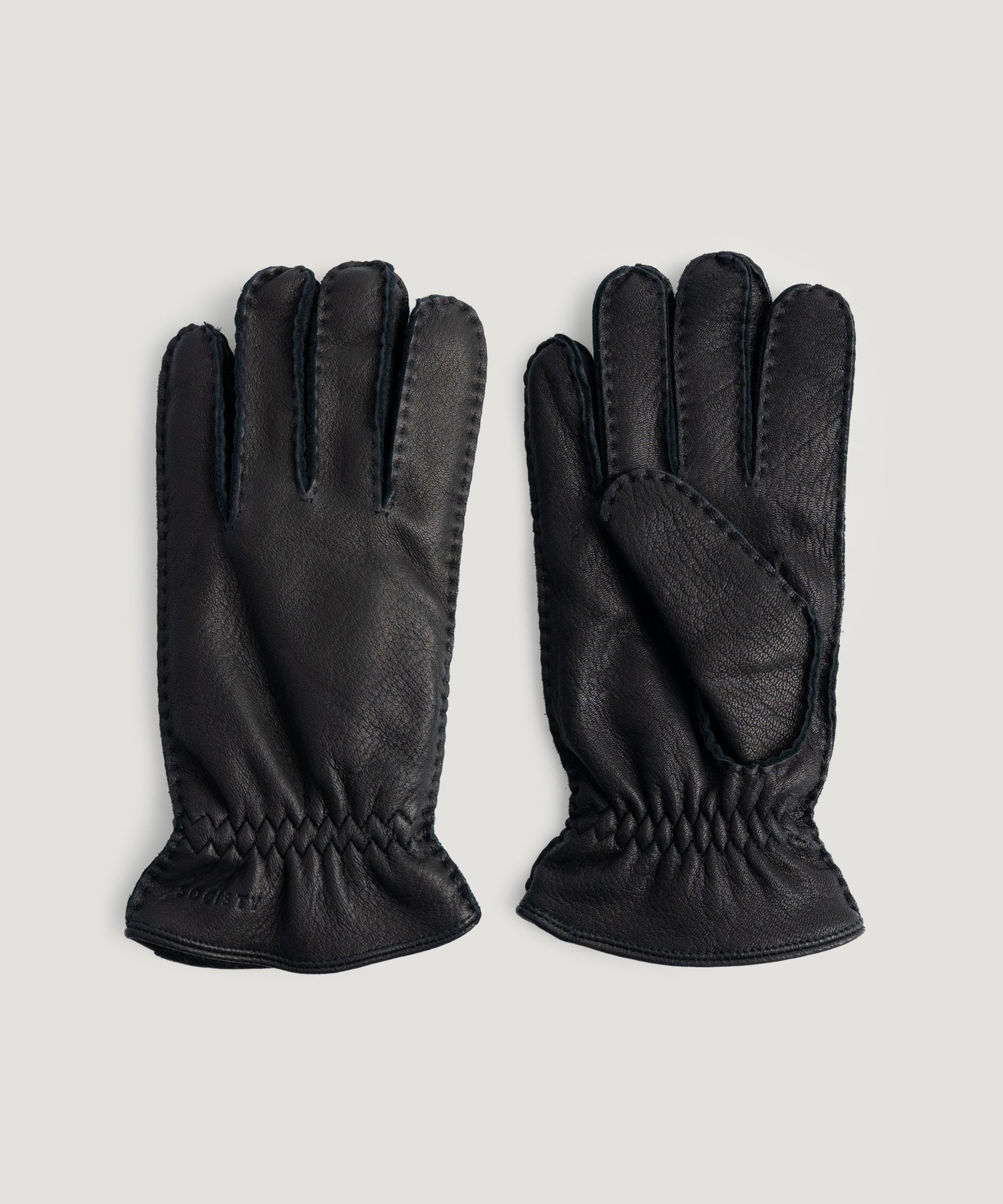 SOCI3TY Handmade Handschoenen leer zwart - THE SOCIETY SHOP