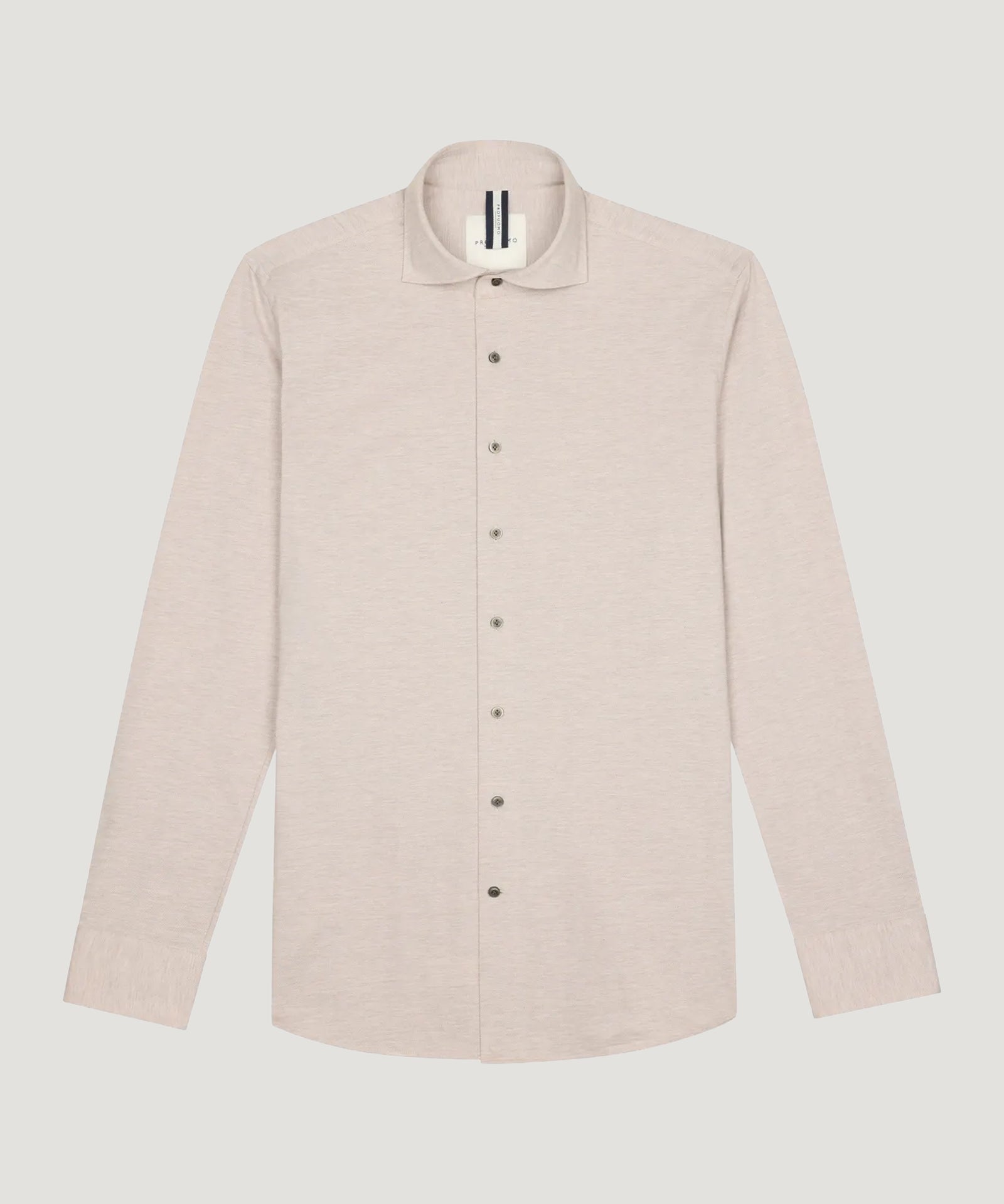Profuomo Herringbone knitted overhemd beige - THE SOCIETY SHOP