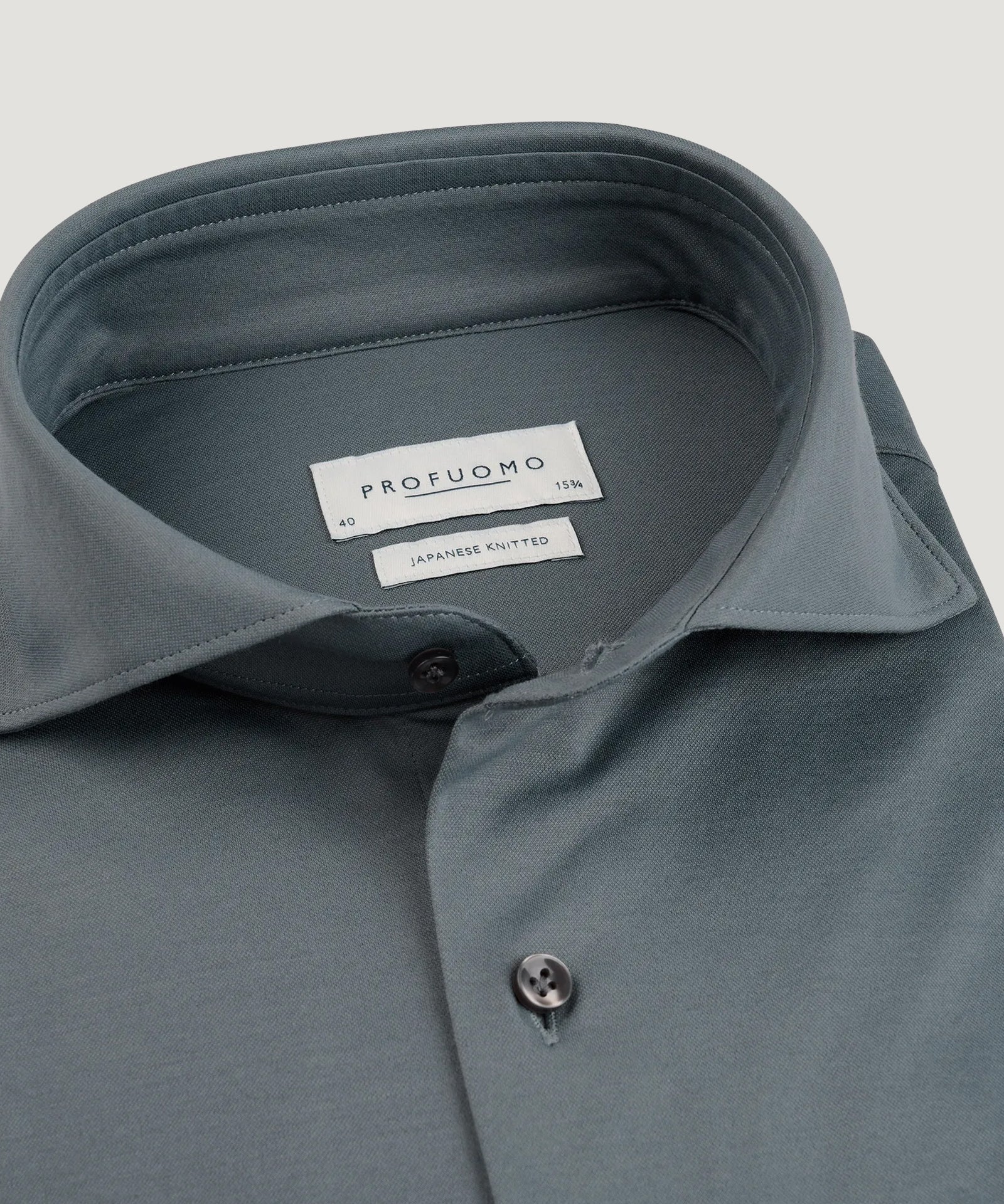 Profuomo Japanese knitted overhemd denimblauw - THE SOCIETY SHOP