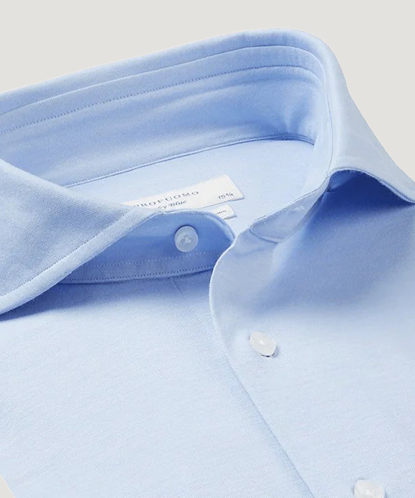 Profuomo Japanese knitted overhemd katoen lichtblauw - THE SOCIETY SHOP