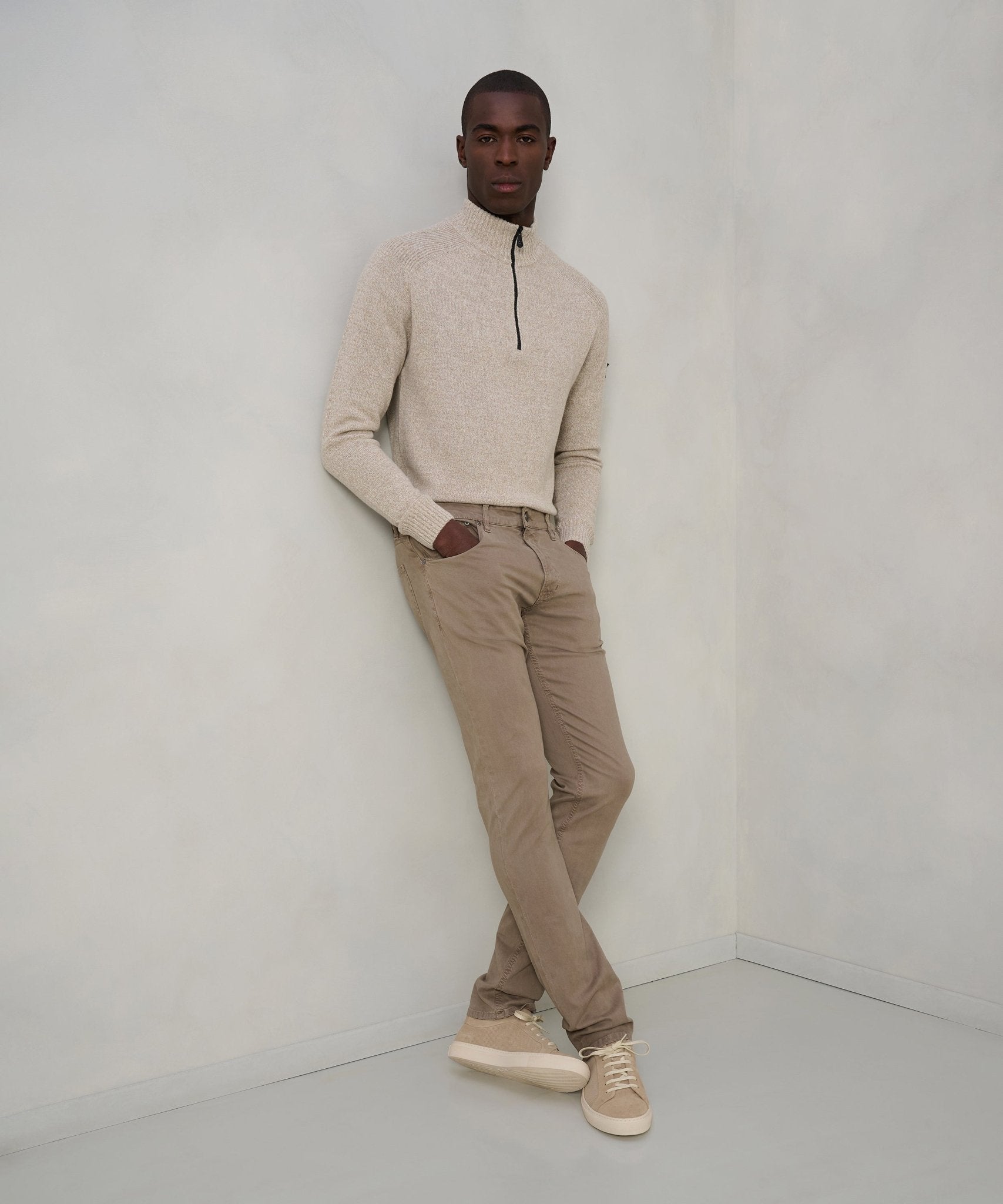 PT Torino Jazz 5 - pocket katoen stretch double dyed bruin - THE SOCIETY SHOP