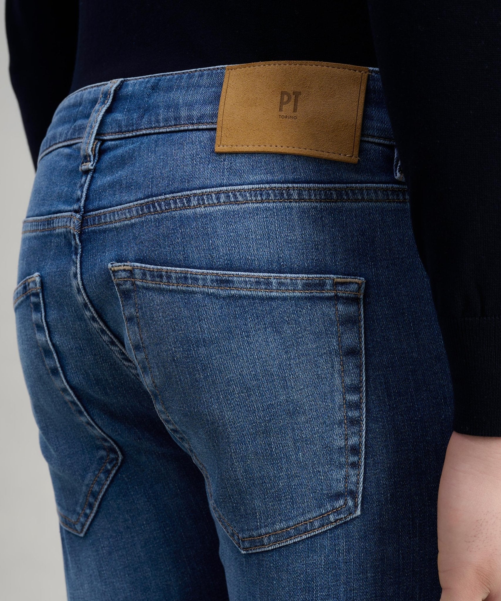 PT Torino Jazz jeans katoen stretch donkerblauw - The Society Shop