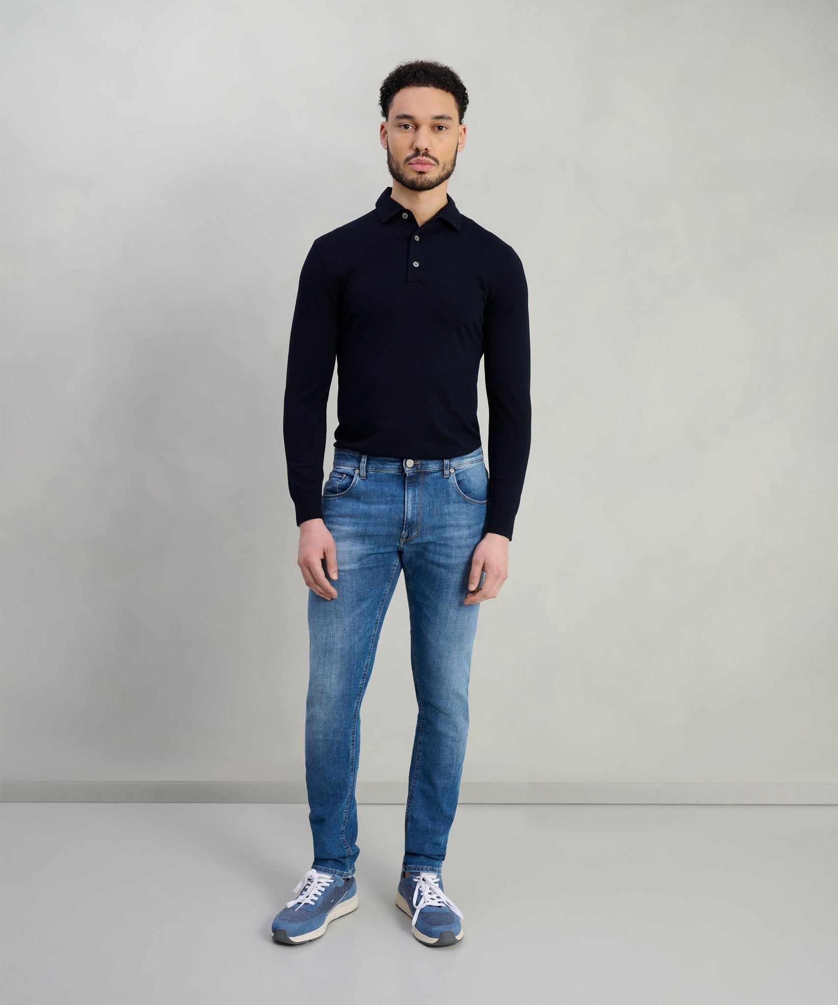 PT Torino Jazz jeans katoen stretch donkerblauw - The Society Shop