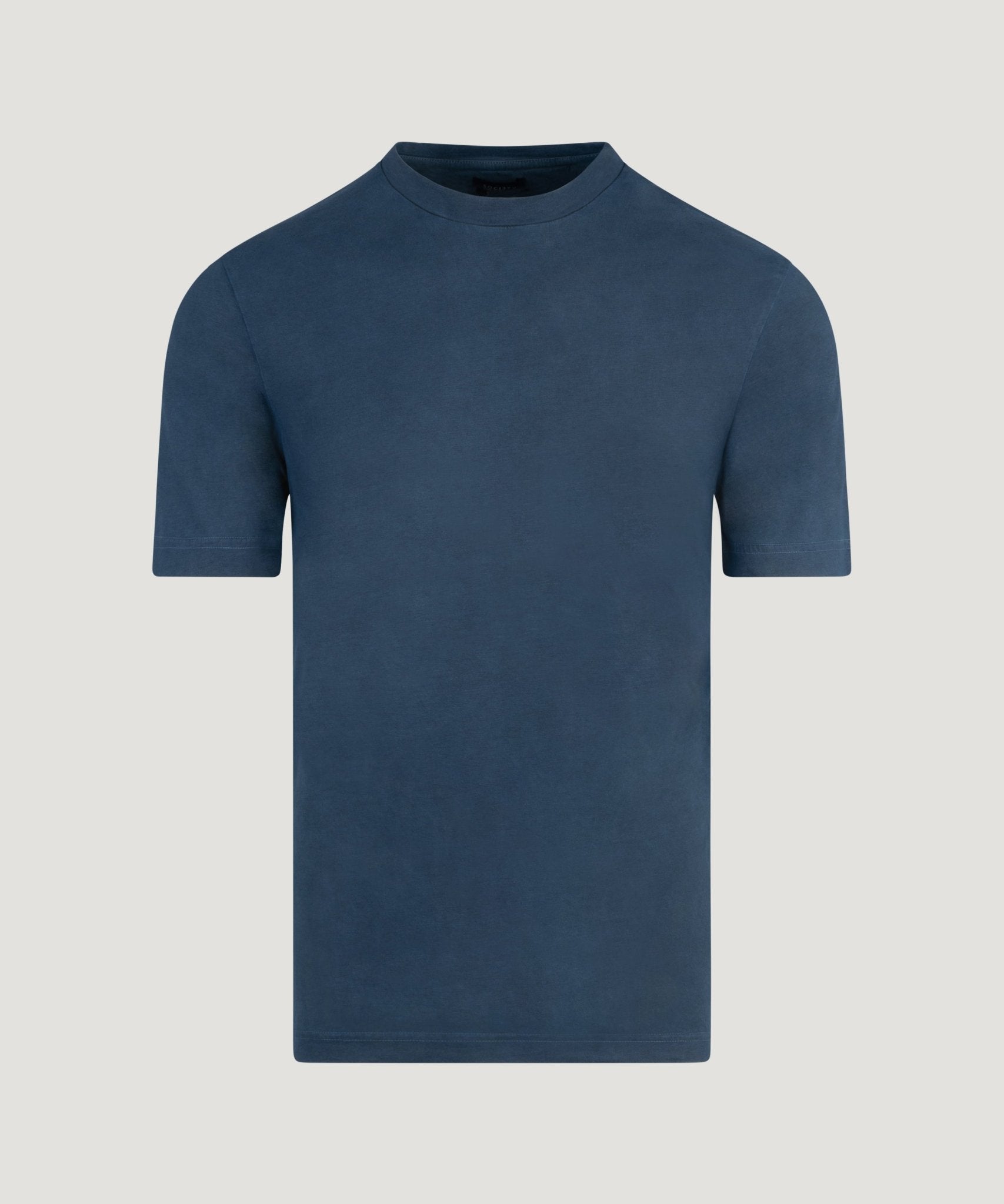 SOCI3TY Luxury Sportswear Jersey T-shirt garment - dyed katoen indigoblauw - THE SOCIETY SHOP