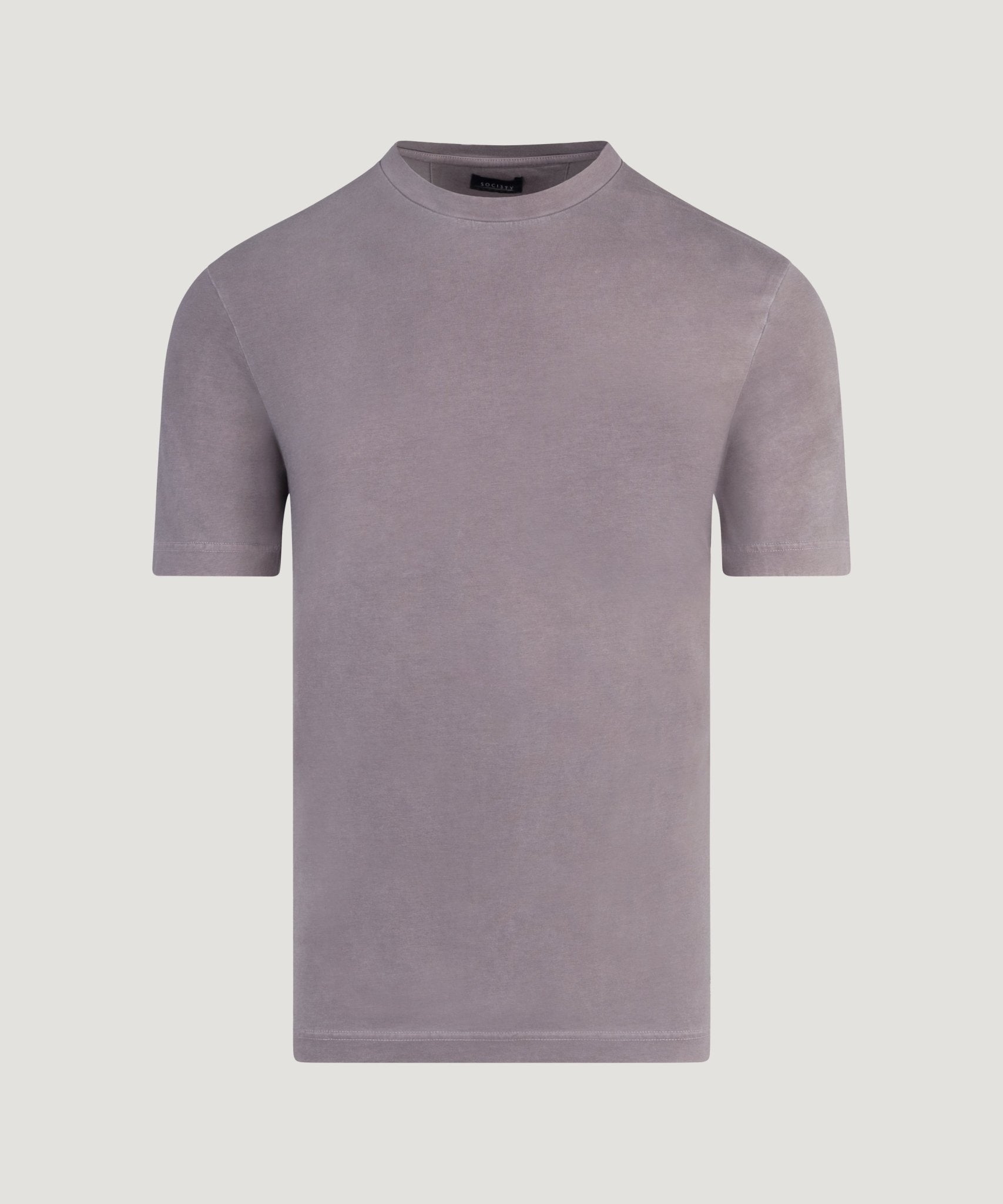 SOCI3TY Luxury Sportswear Jersey T-shirt garment - dyed katoen taupe - THE SOCIETY SHOP