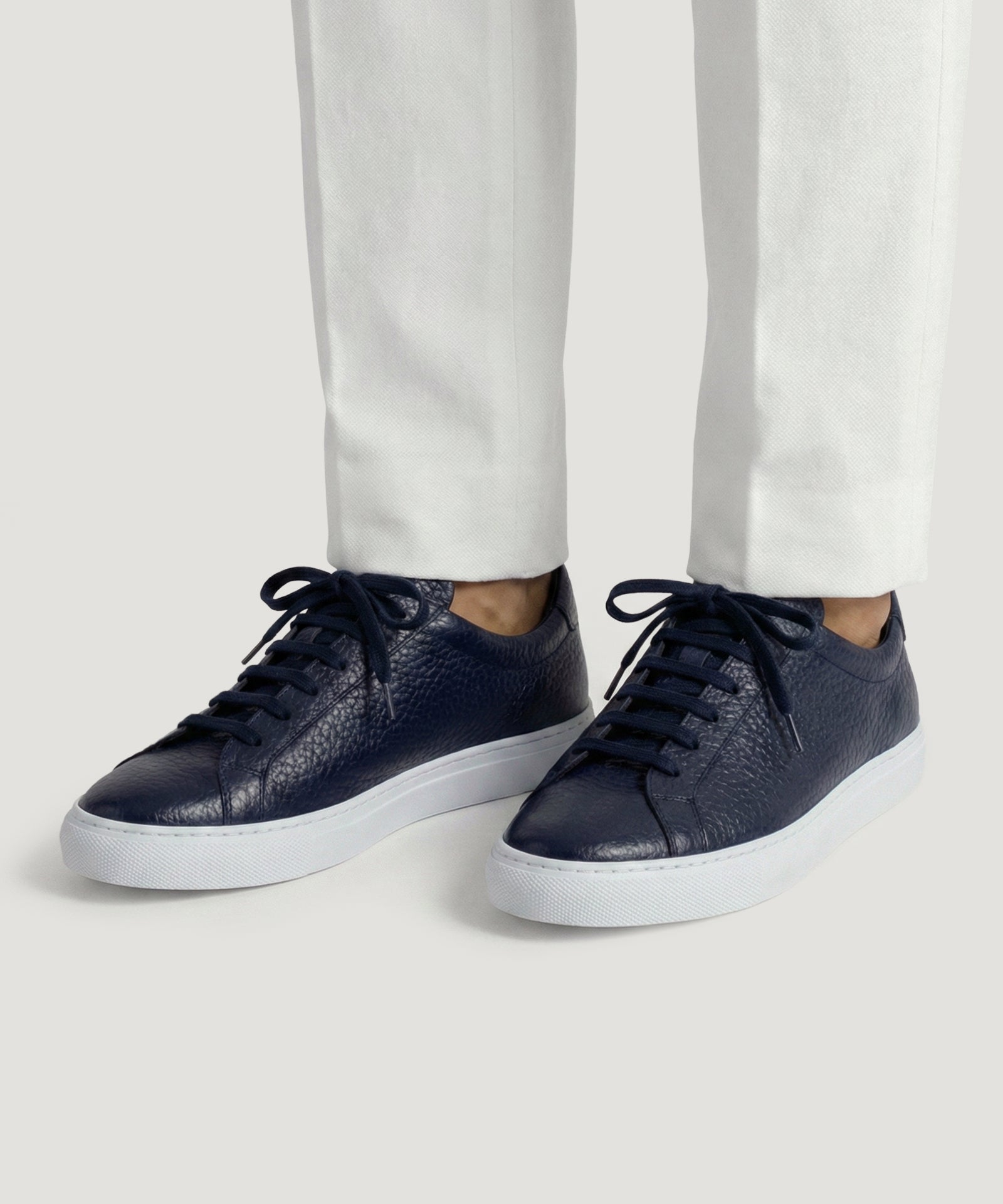 SOCI3TY Limited Fashion Kaleido sneaker grained kalfsleer donkerblauw - THE SOCIETY SHOP