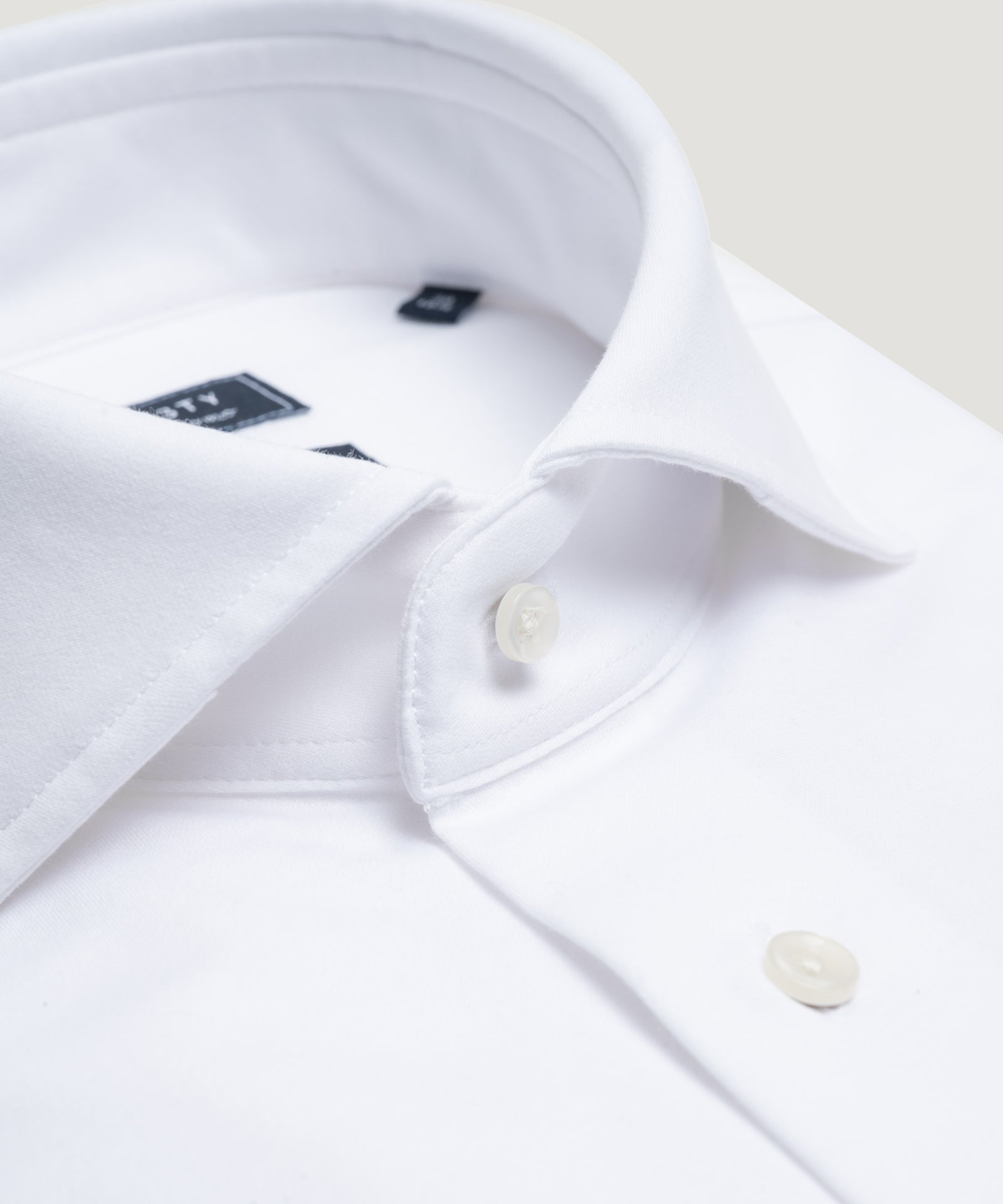 SOCI3TY by Profuomo Knitted overhemd katoen wit - THE SOCIETY SHOP