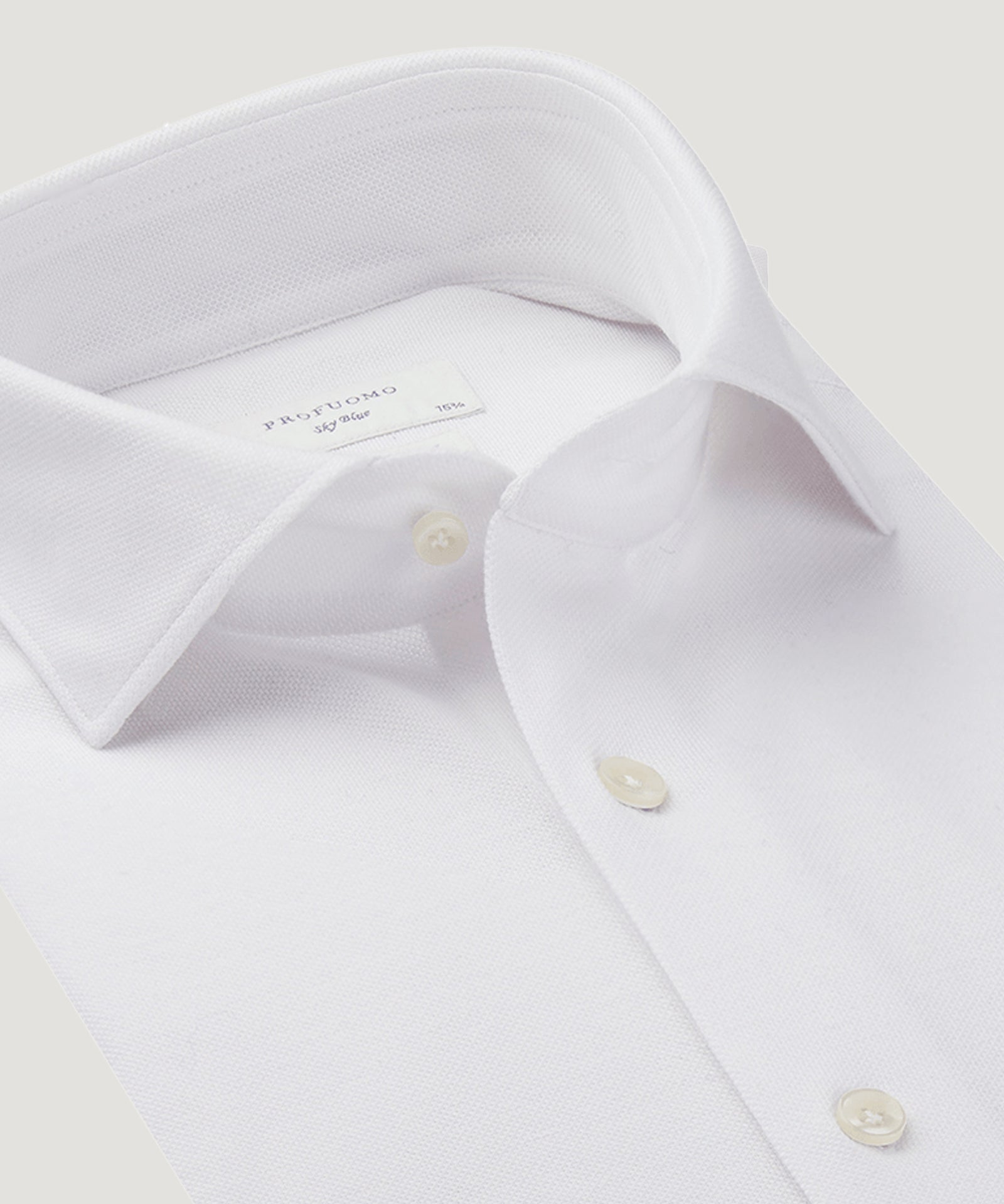 Profuomo Knitted overhemd katoen wit - THE SOCIETY SHOP