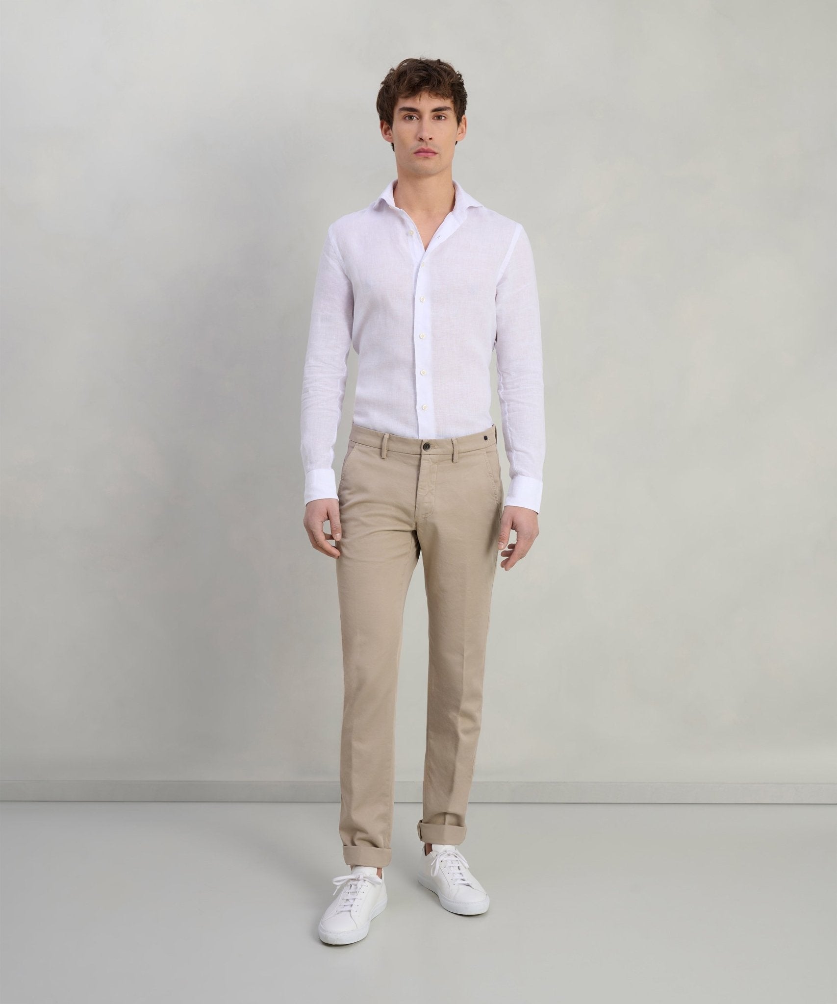 Mason's Knitted Torino chino katoen bruin - The Society Shop