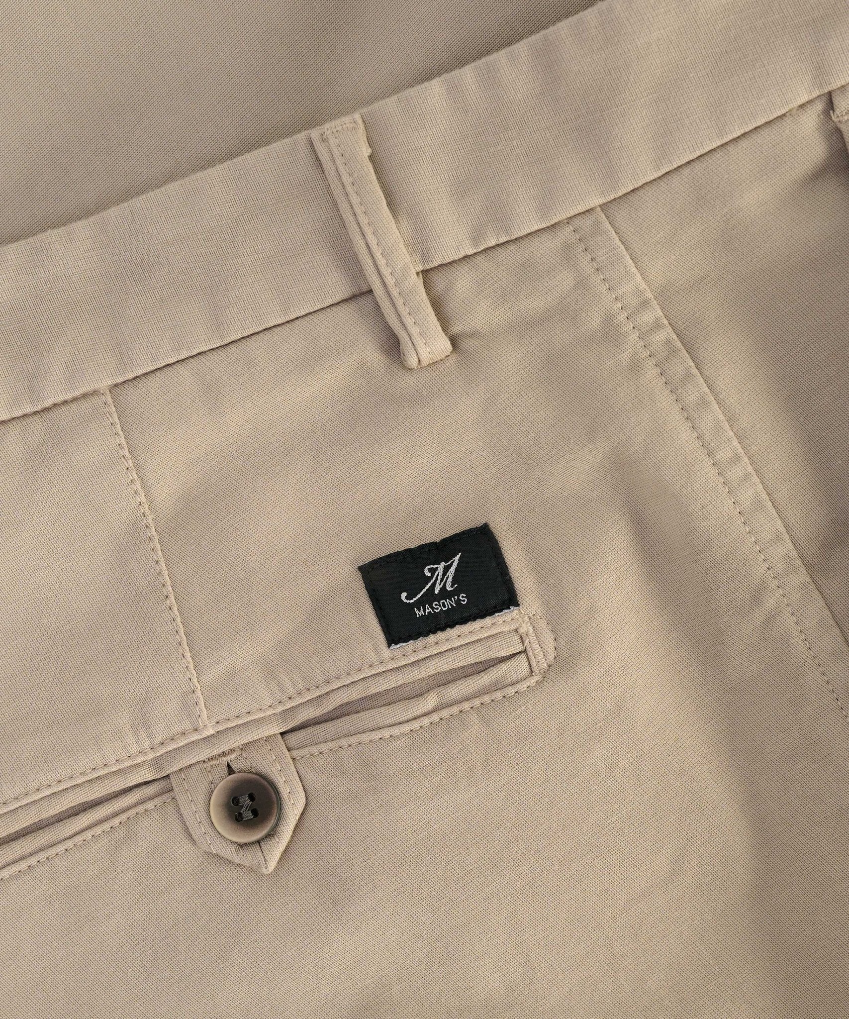 Mason's Knitted Torino chino katoen bruin - The Society Shop