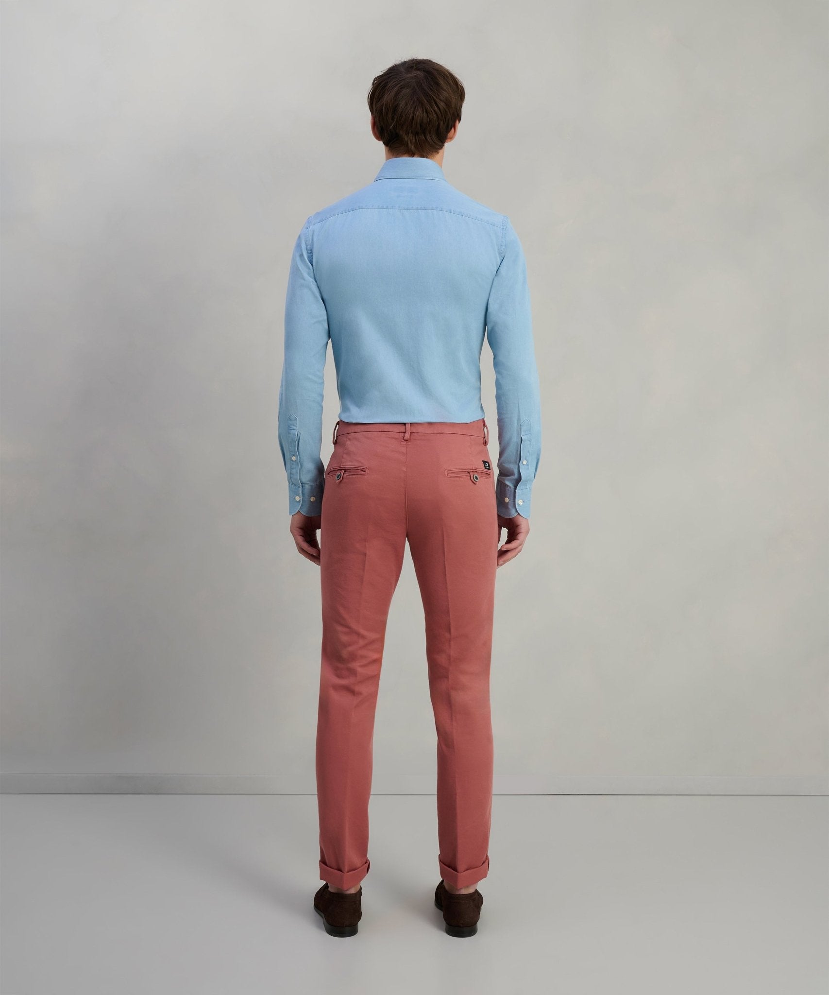 Mason's Knitted Torino chino katoen steenrood - The Society Shop