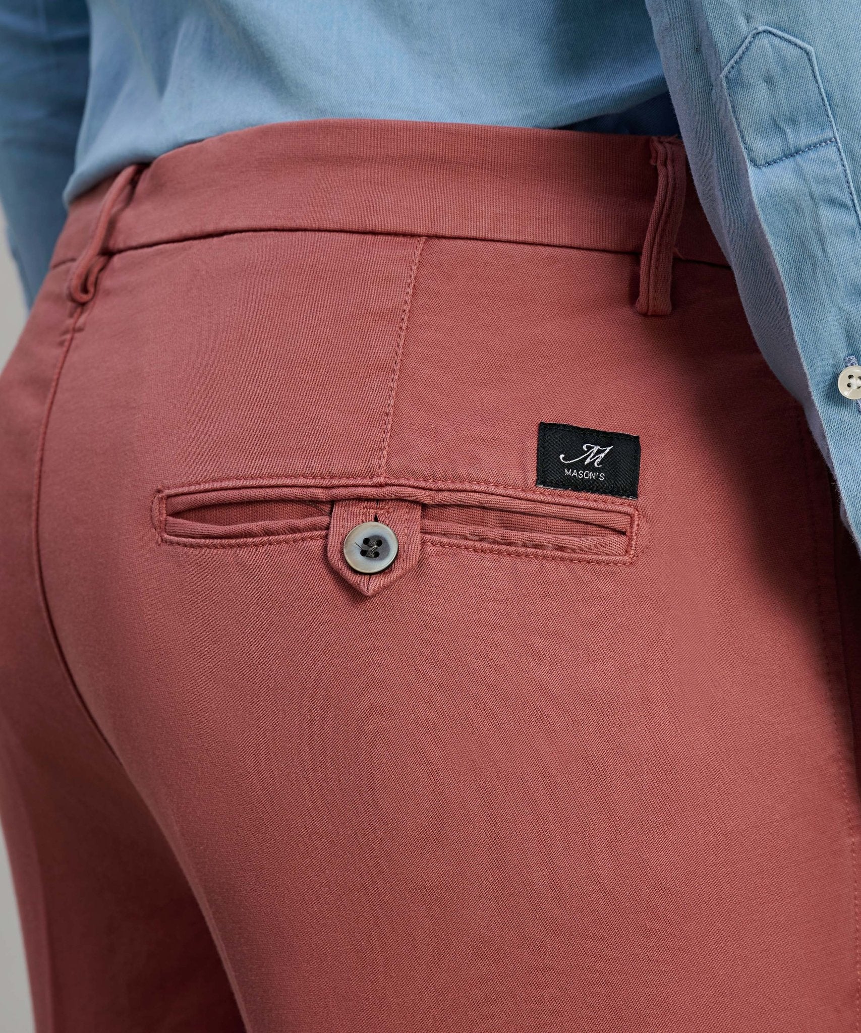 Mason's Knitted Torino chino katoen steenrood - The Society Shop