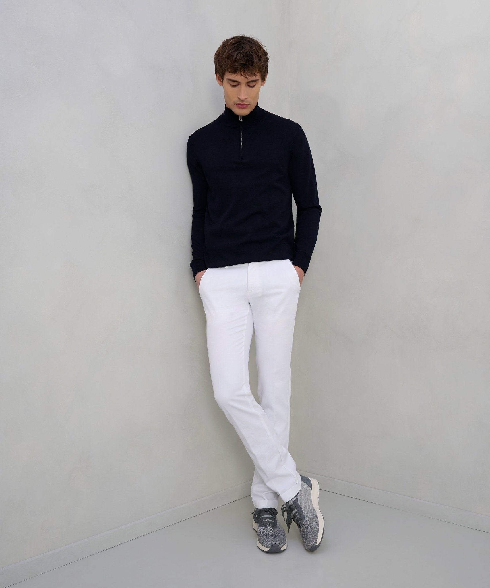 Mason's Knitted Torino chino katoen wit - The Society Shop