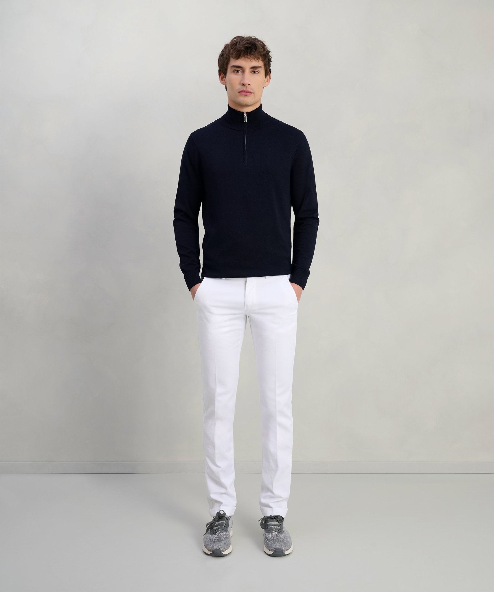 Mason's Knitted Torino chino katoen wit - The Society Shop