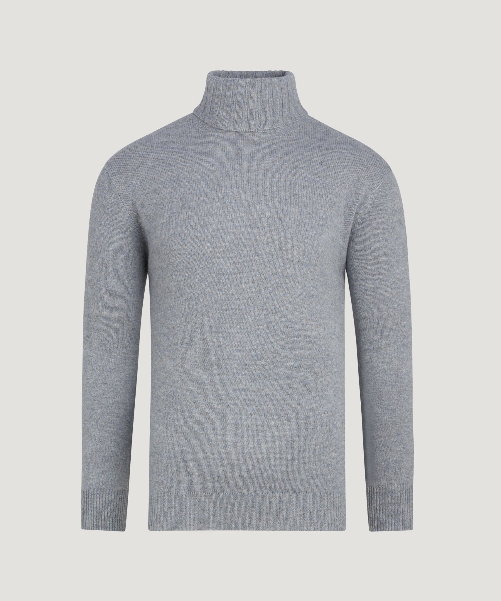 SOCI3TY Knitted turtleneck trui wol/kasjmier grijs - THE SOCIETY SHOP