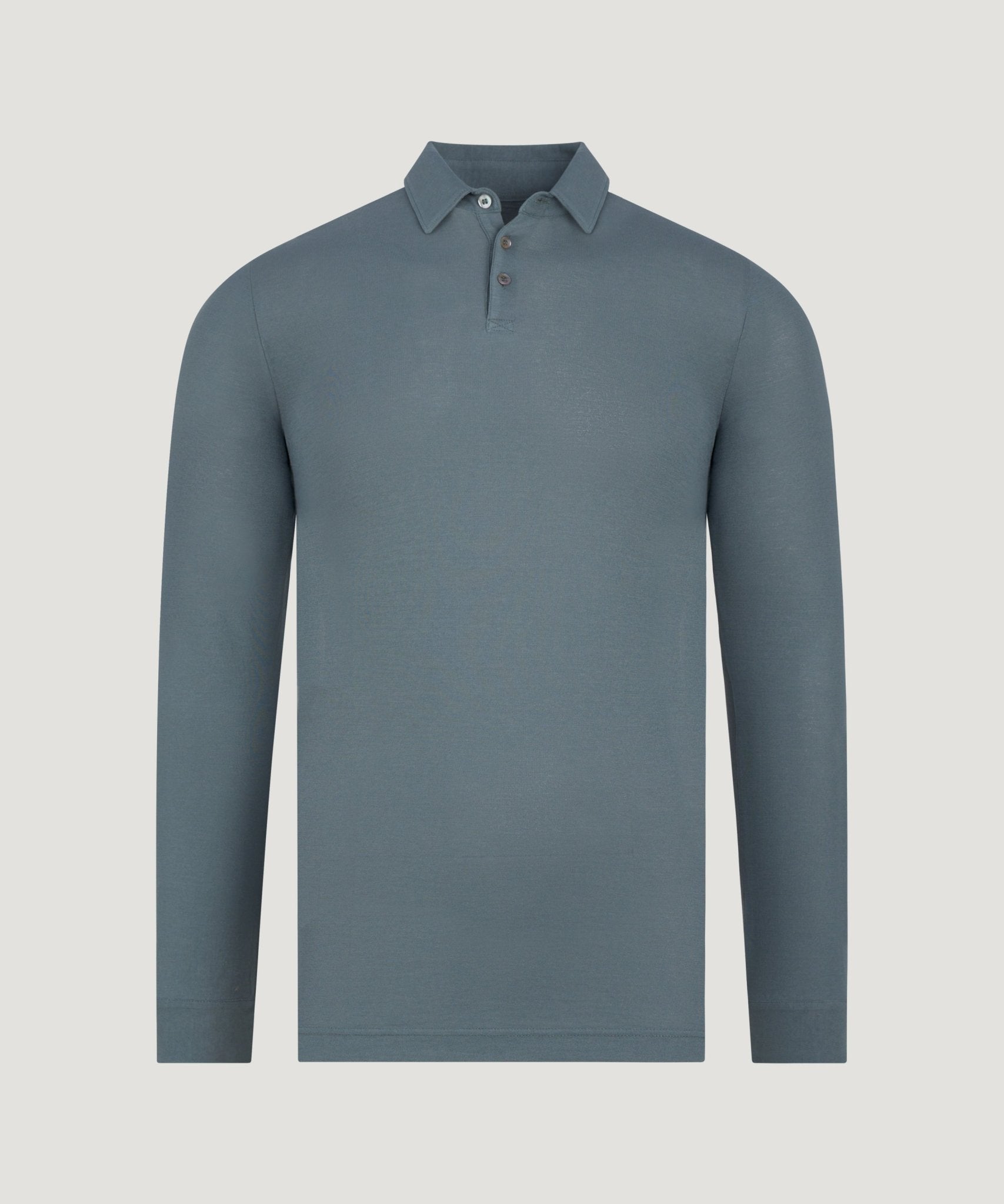 SOCI3TY Limited Long sleeve polo Cool Cotton teal - THE SOCIETY SHOP