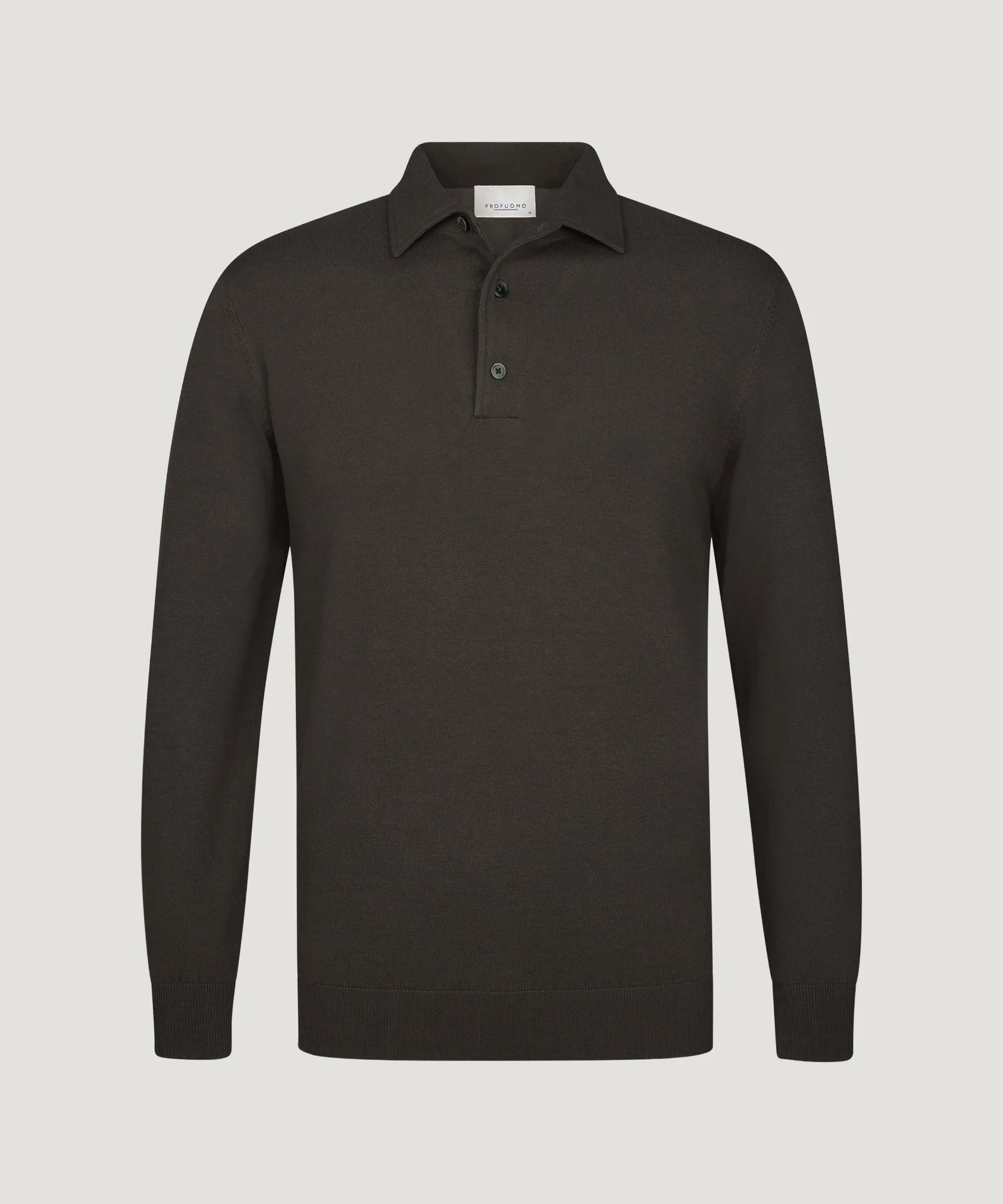 Profuomo Luxury basic one piece polo donkerbruin - THE SOCIETY SHOP