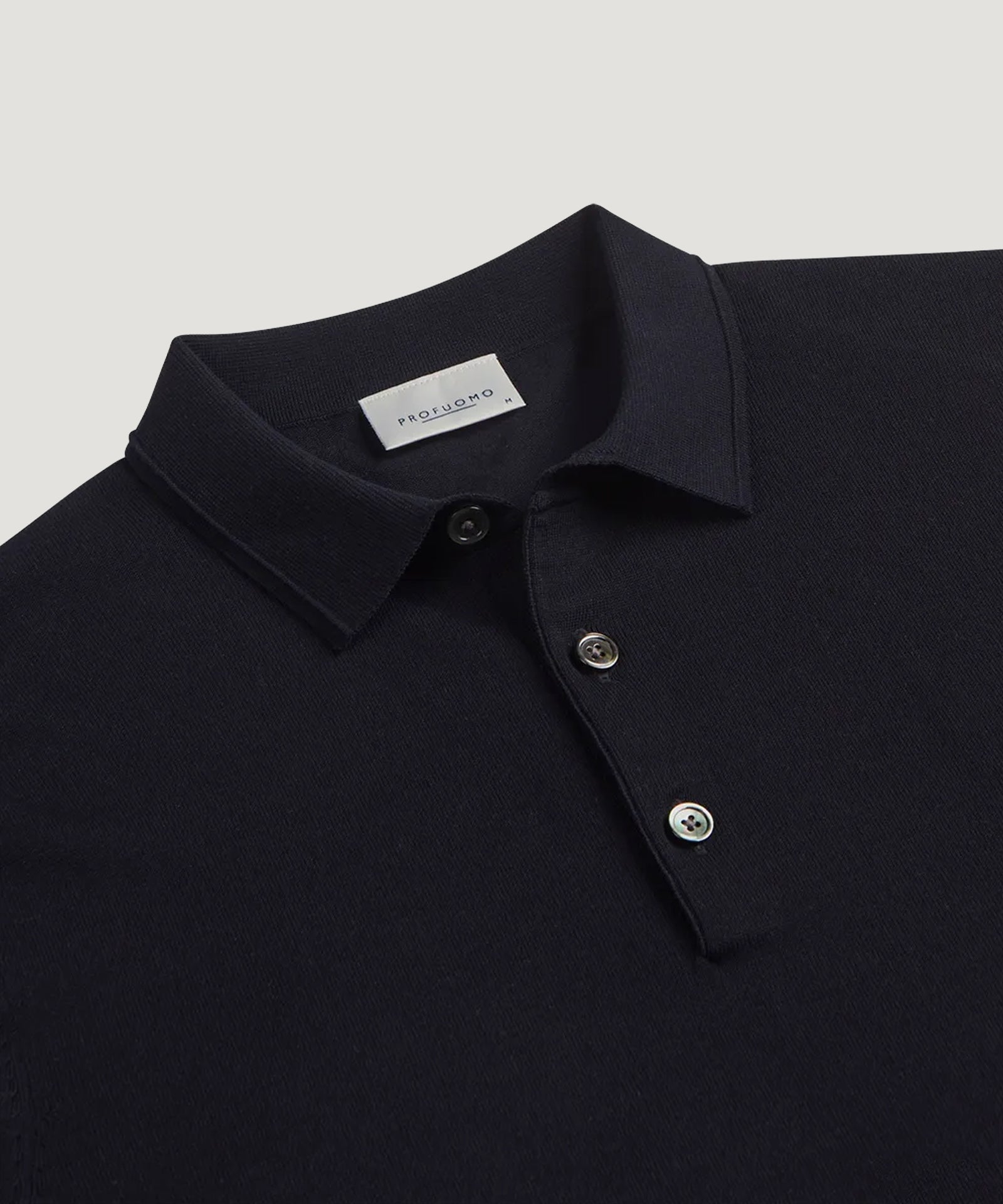 Profuomo Luxury basic polo donkerblauw - THE SOCIETY SHOP