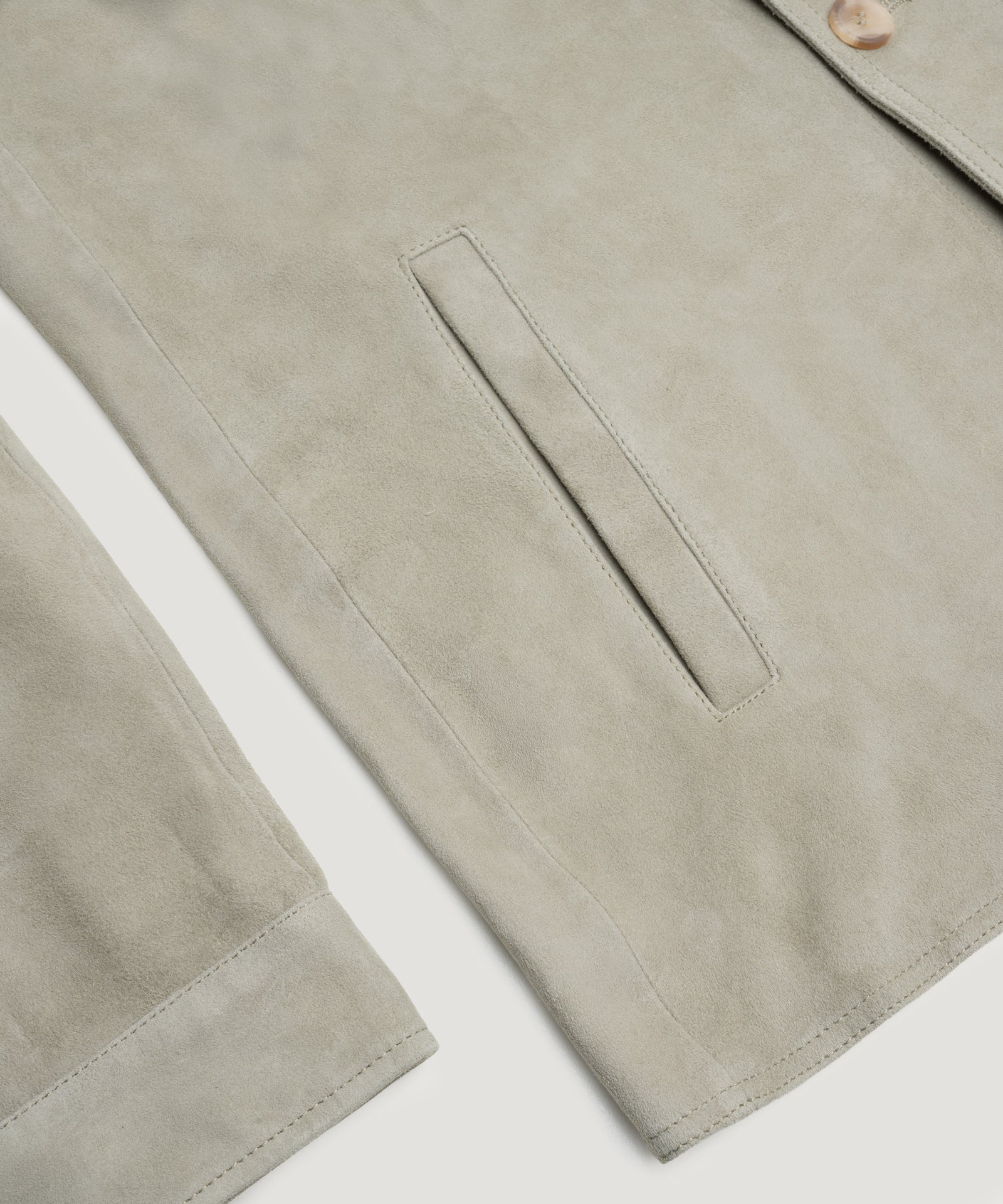 SOCI3TY Limited Fashion Mex overshirt suède bamboegroen - THE SOCIETY SHOP