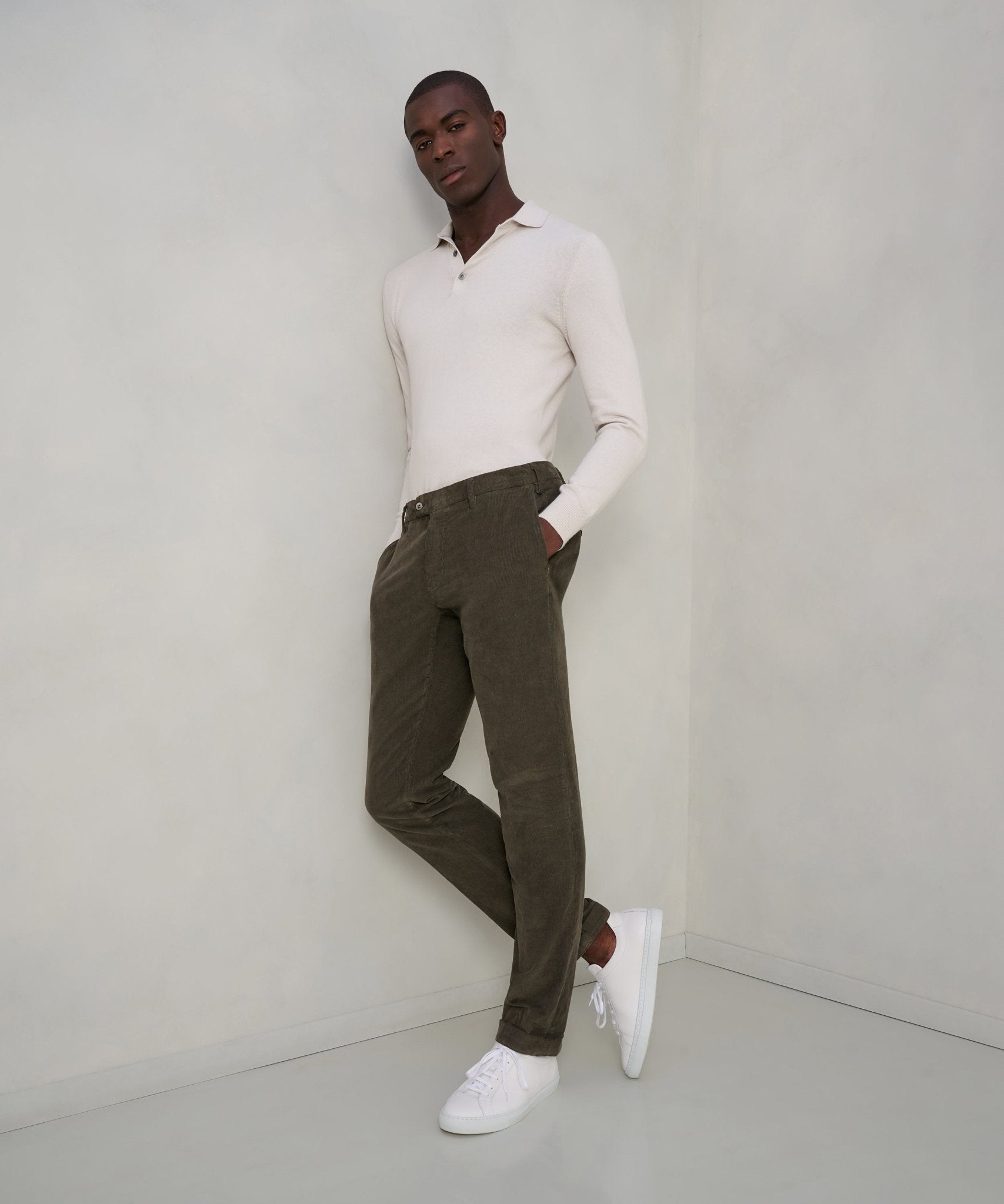 Mason's New York style chino gewassen katoen corduroy stretch donkerbruin - THE SOCIETY SHOP