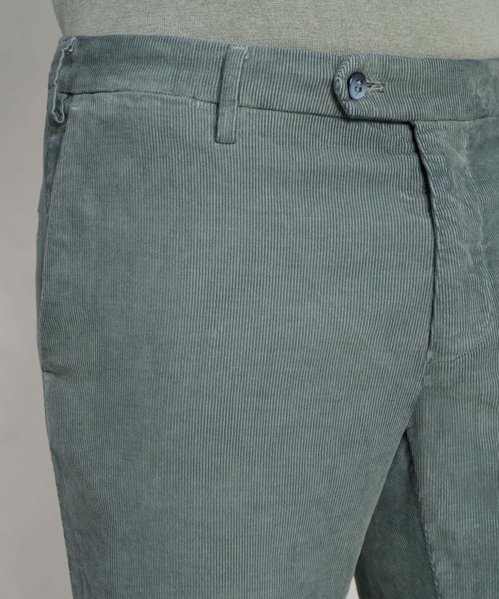 Mason's New York style chino gewassen katoen corduroy stretch donkergroen - THE SOCIETY SHOP