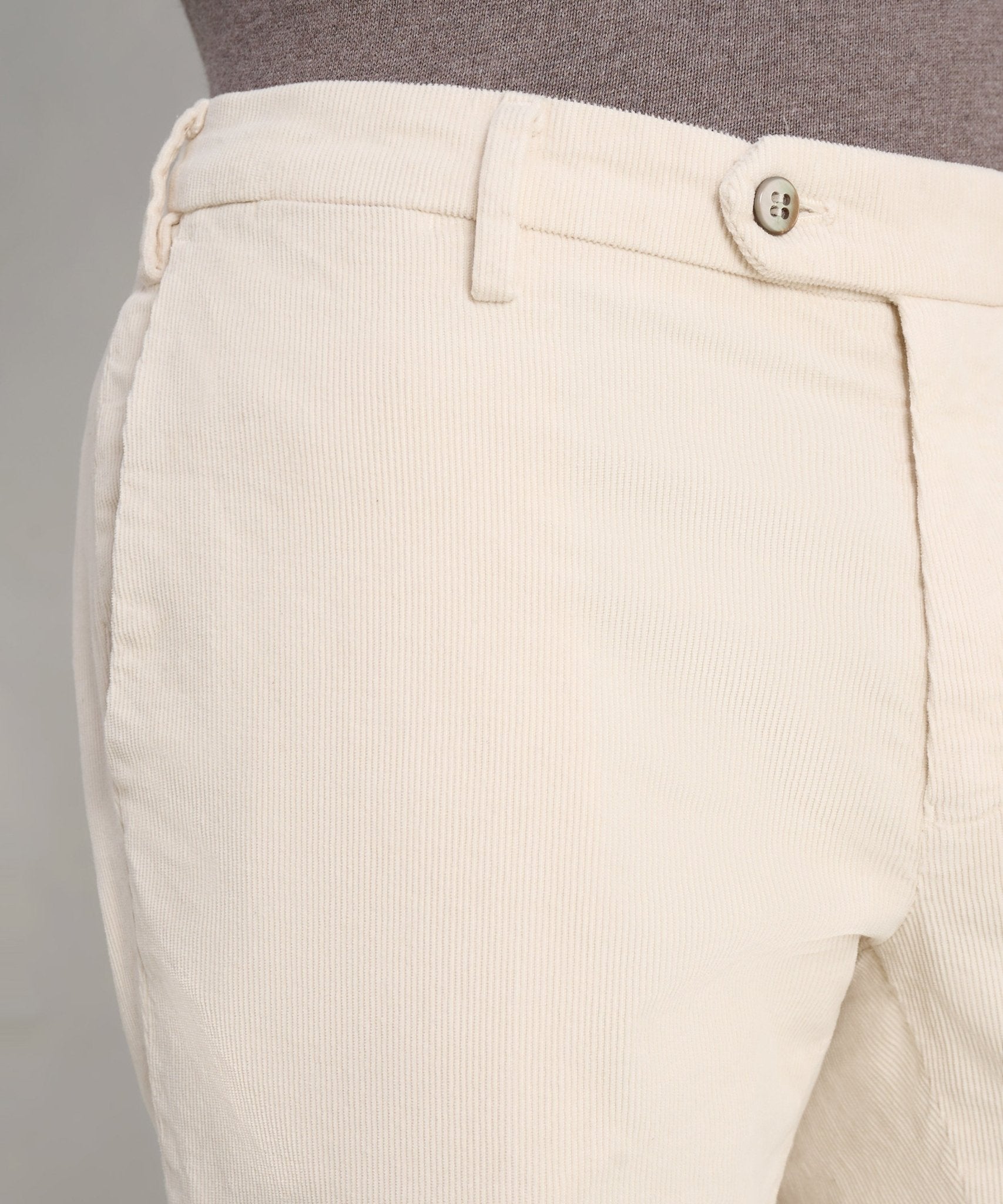 Mason's New York style chino gewassen katoen corduroy stretch off - white - THE SOCIETY SHOP