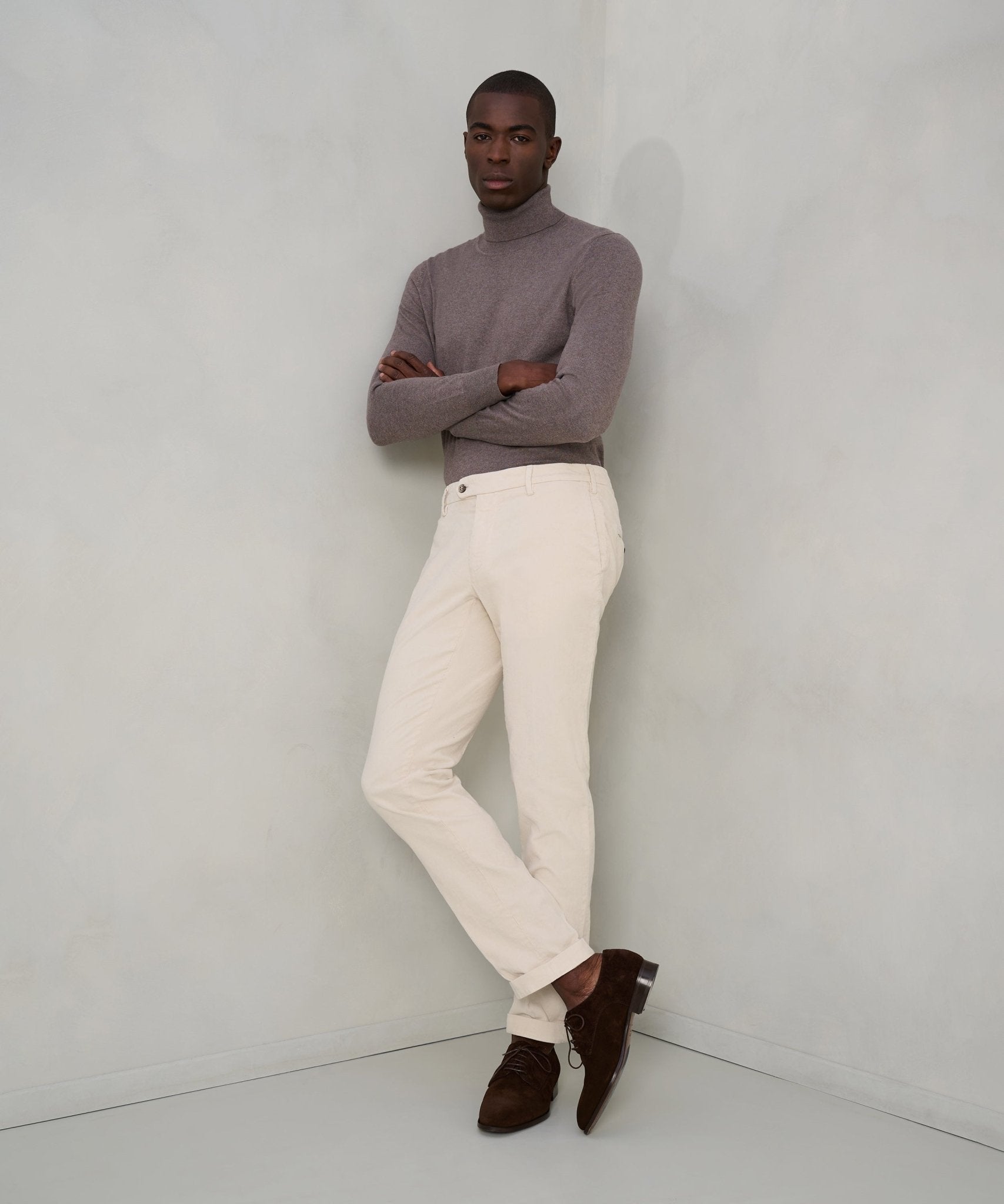 Mason's New York style chino gewassen katoen corduroy stretch off - white - THE SOCIETY SHOP