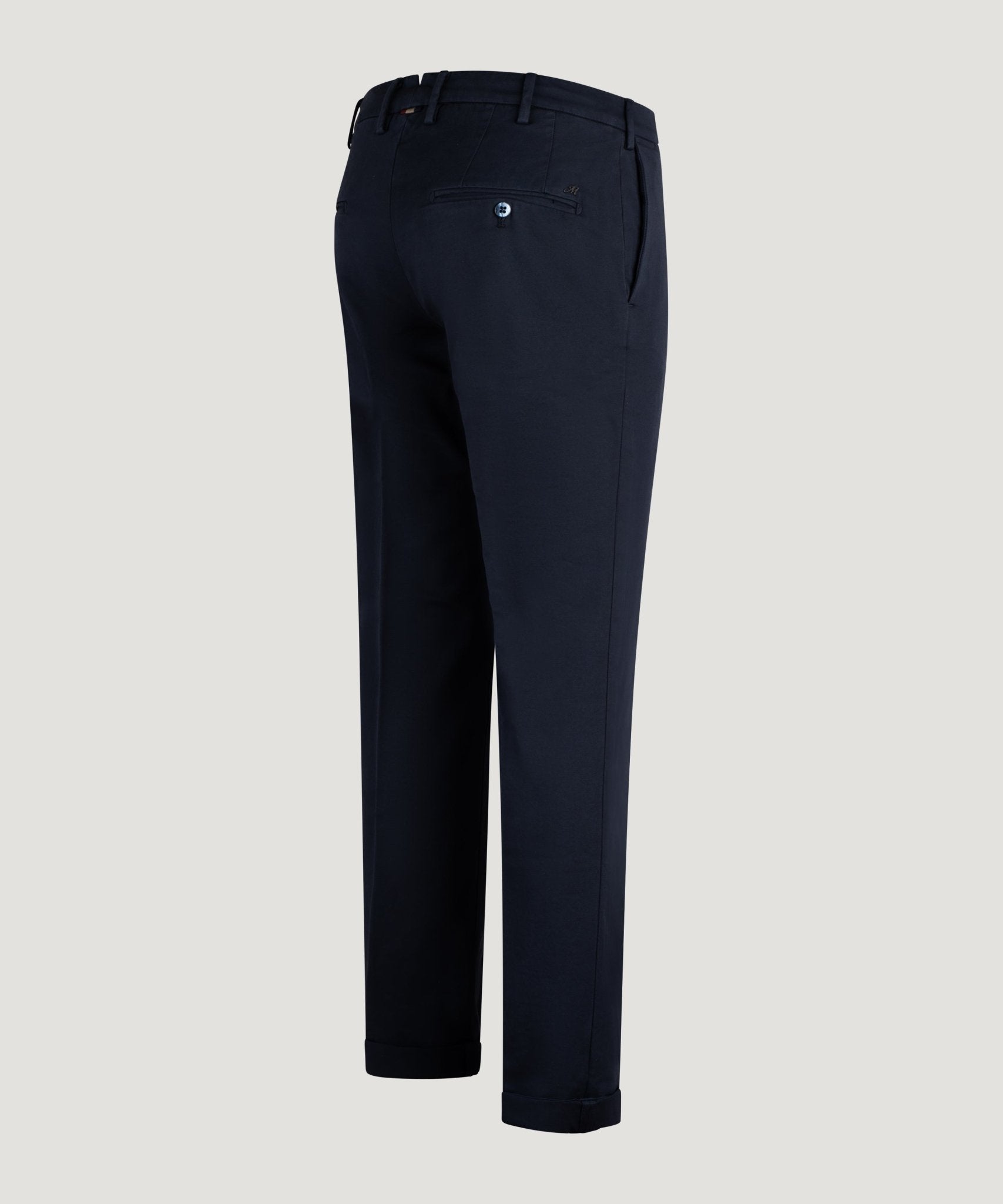 Mason's New York Style knitted chino katoen stretch donkerblauw - THE SOCIETY SHOP