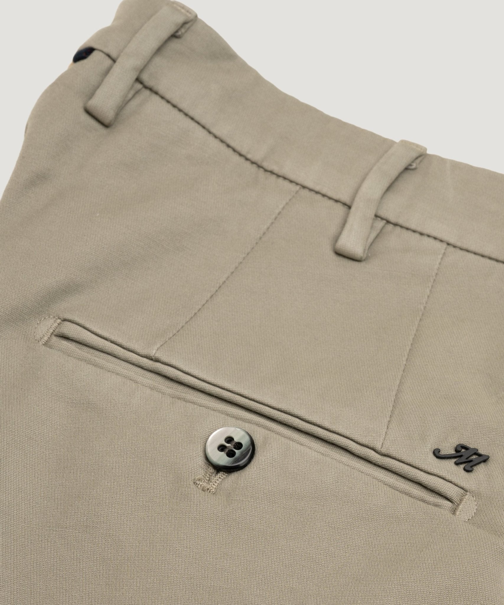 Mason's New York Style knitted chino katoen stretch khaki - THE SOCIETY SHOP