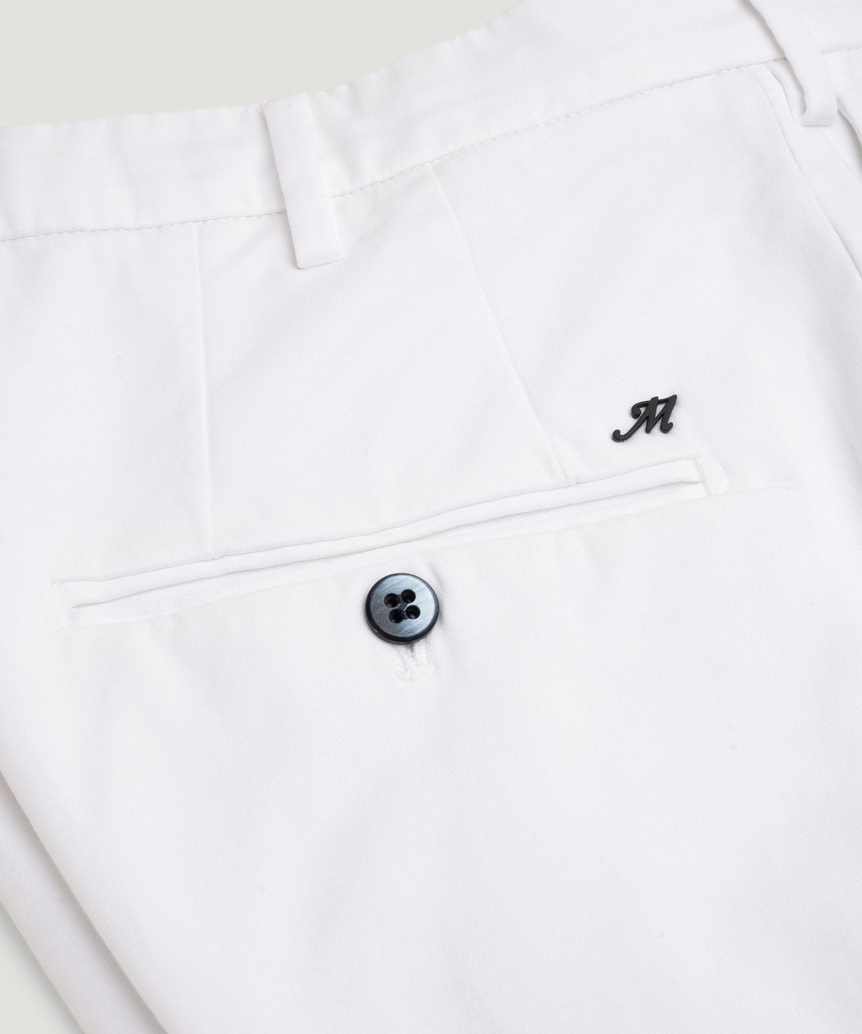 Mason's New York Style knitted chino katoen stretch wit - THE SOCIETY SHOP