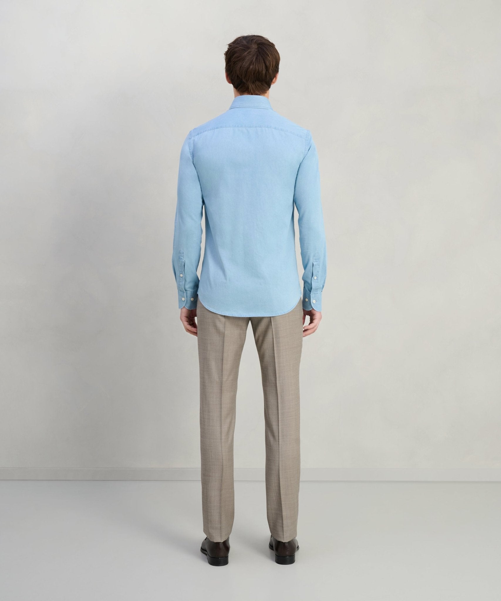 Profuomo One piece denim overhemd katoen blauw - The Society Shop